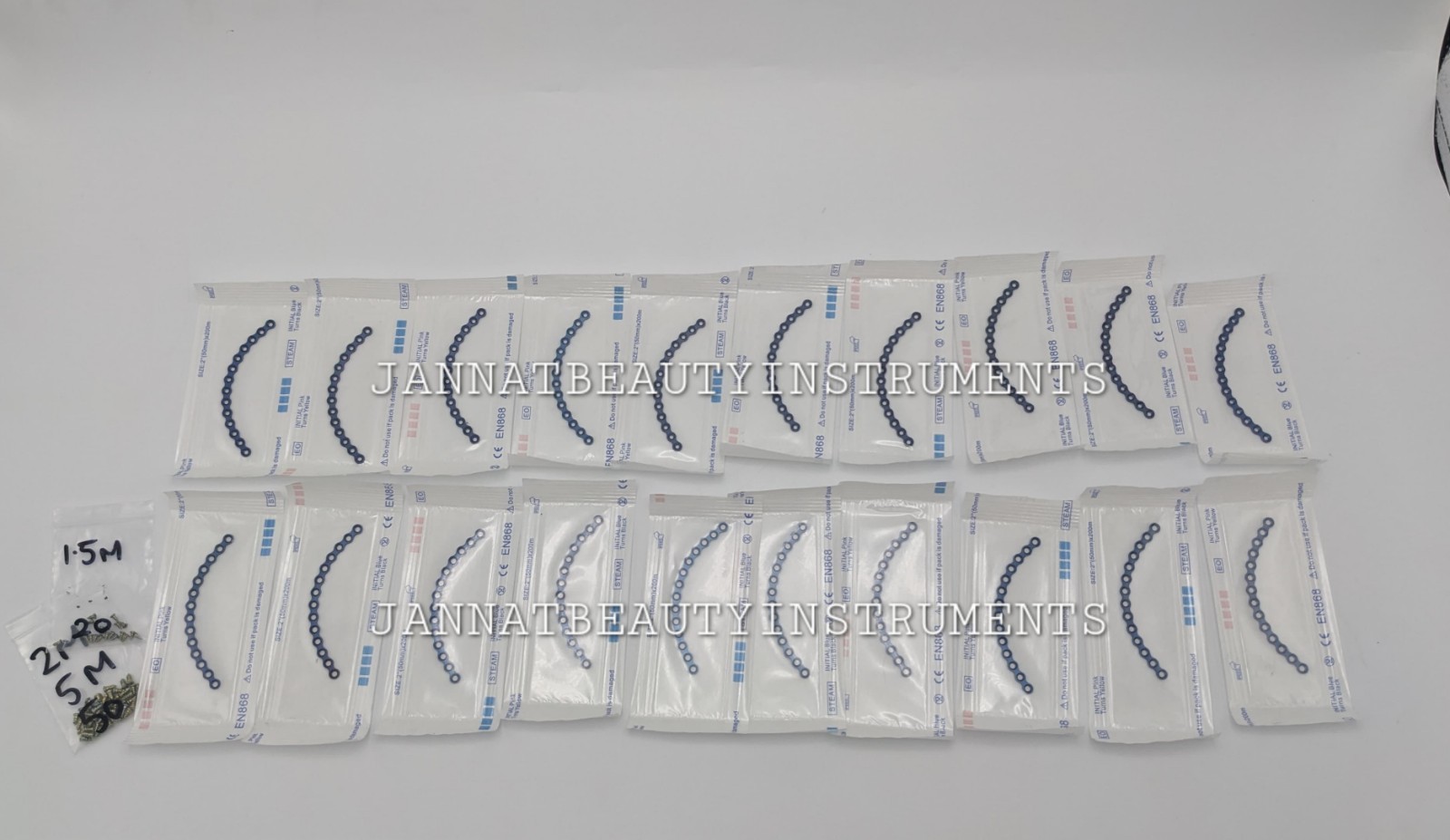 Straight Plates 10pc & Curved With 14 Holes 10pc 1.5 & 2.0 Driver 2pc