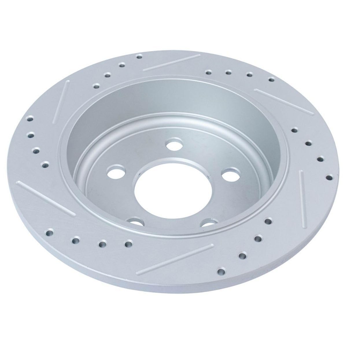 Brake Rotors Drilled Slotted Rear G-Coat Drum-in-Hat Jeep Liberty 03-07 TJ 03-06