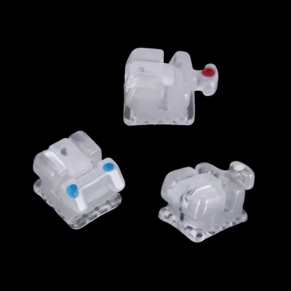 Ceramic Self Ligiating Brackets Roth/ MBT 345 Hook 022 Slot Dental 1Set / 20pcs