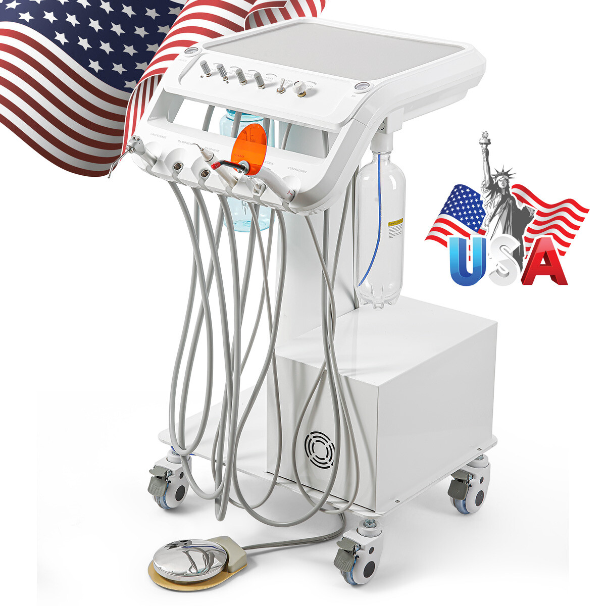 Dental Unidad Unit Chair Computer Controll DC Motor/Mobile Delivery Unit Cart 4H