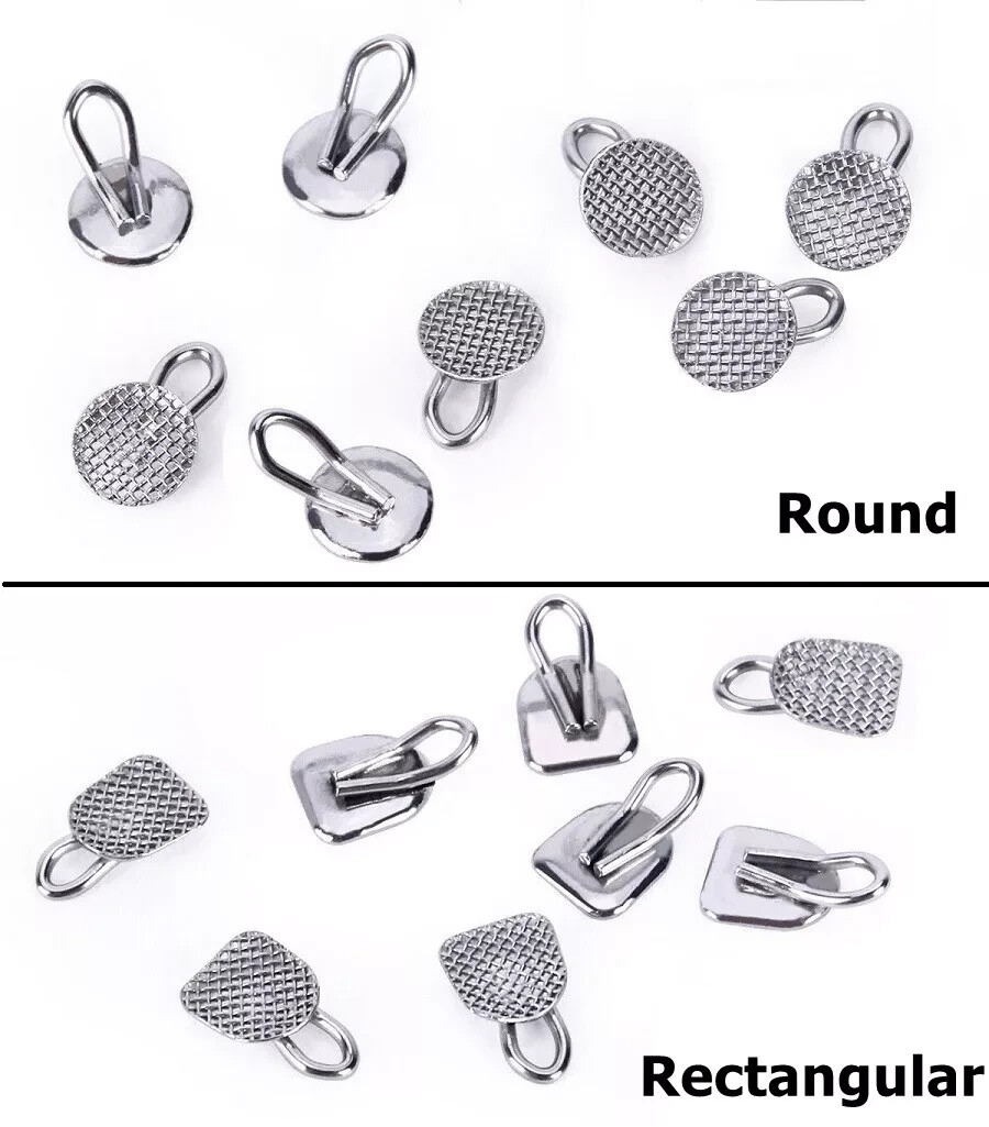 32Models Dental Orthodontic Bondable Lingual Buttons Round/Rectangular Base