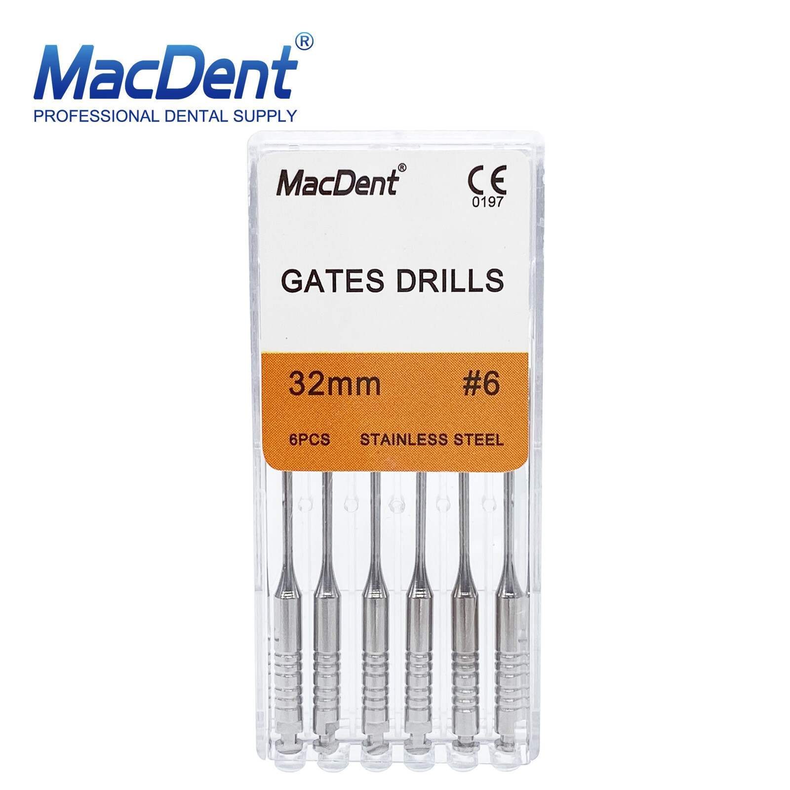 MacDent Dental Endodontic Peeso Reamers/Gates Drill Stainless Steel Engine Use