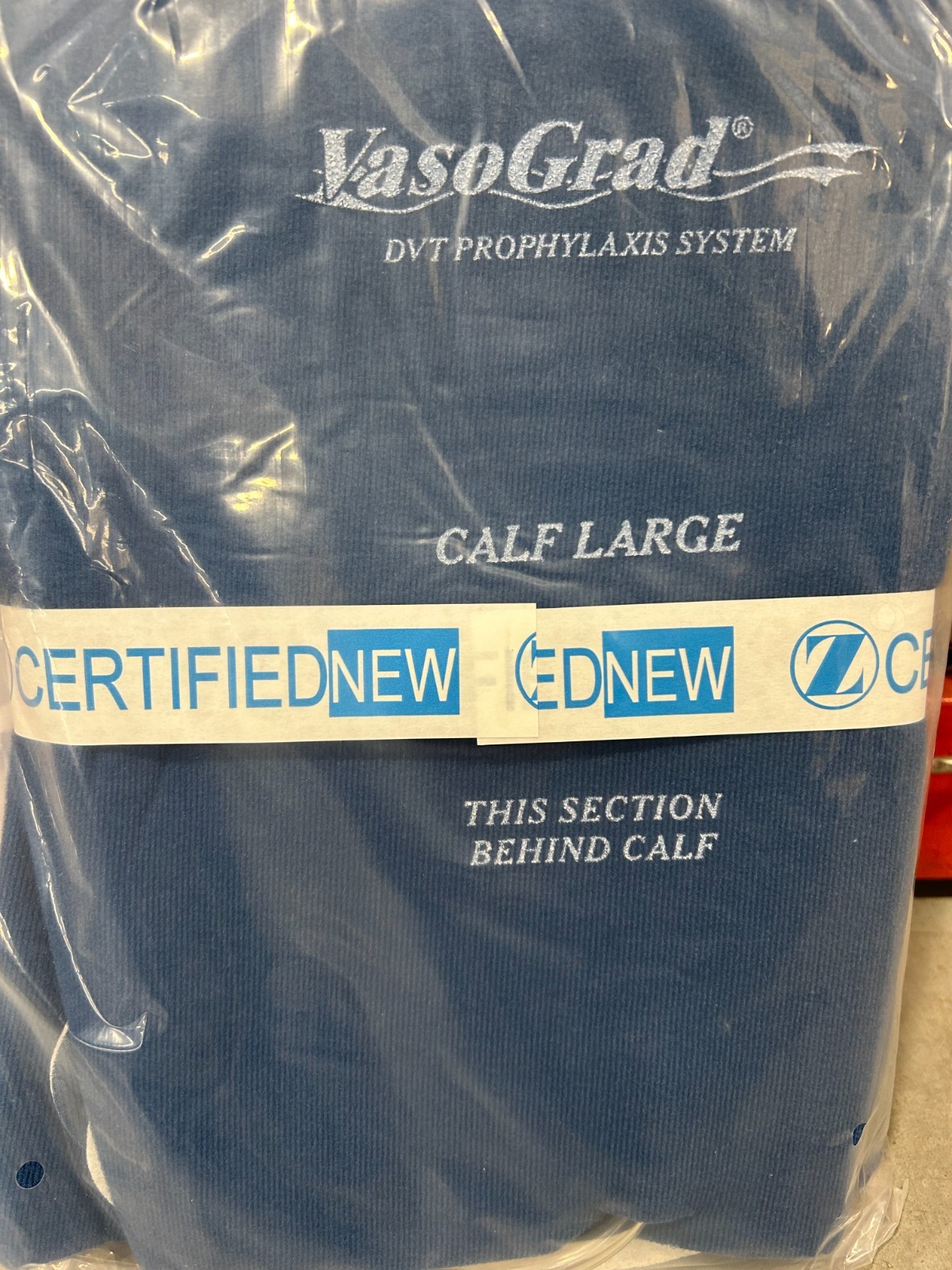 Zimmer VasoGrad DVT System Calf Sequential Garment (Large) VG501L 1 Pair