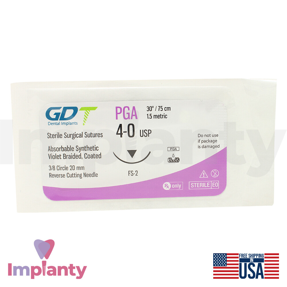 X5 PGA Sutures Absorbable Violet Braided 12 Pcs Sterile Training Thread