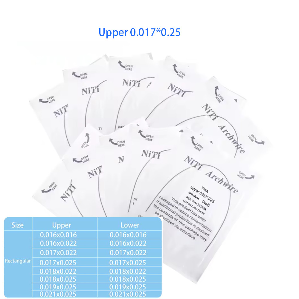 Dental Orthodontic TMA Beta Ti-Mo Arch Wires Ovoid Rectangular 1pc/pack
