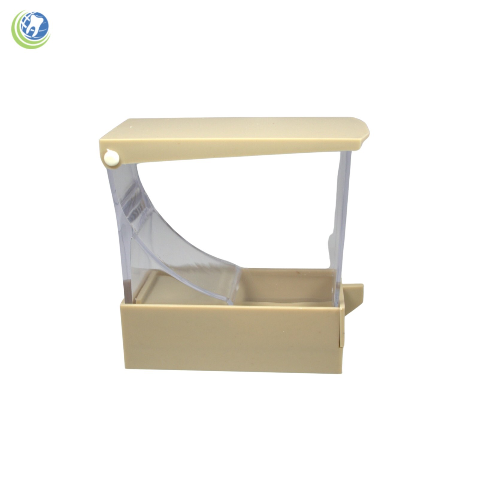 Dental Cotton Roll Dispenser Holder Organizer Deluxe with pull-out tray Beige