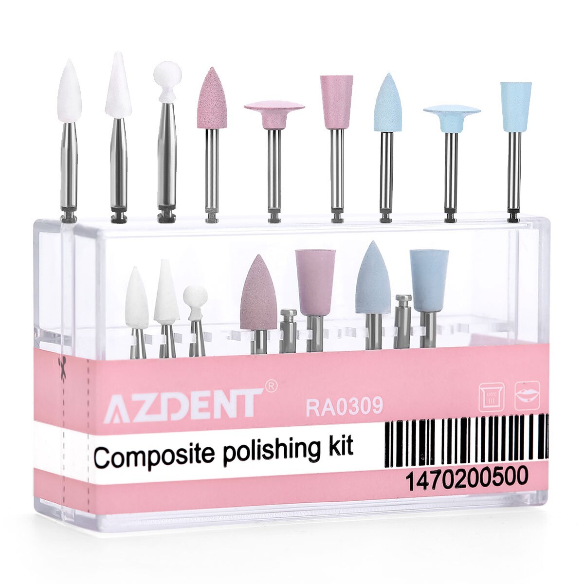 AZDENT Dental Burs Polishers Composite Polishing kit for Low-Speed Contra Angle