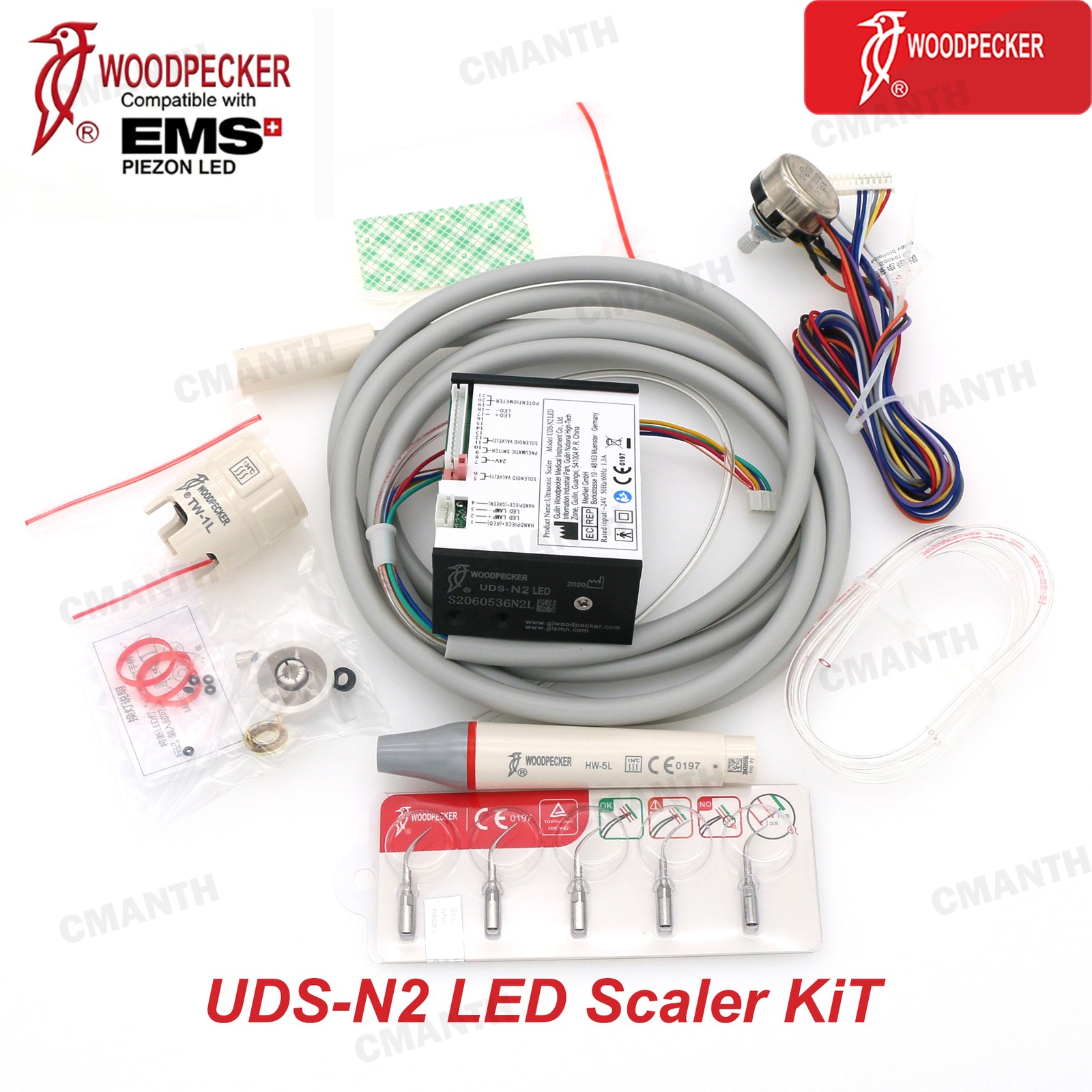 US Woodpecker DTE Dental Ultrasonic V2N2 LED Scaler Kit Built in EMS NSK SATELEC
