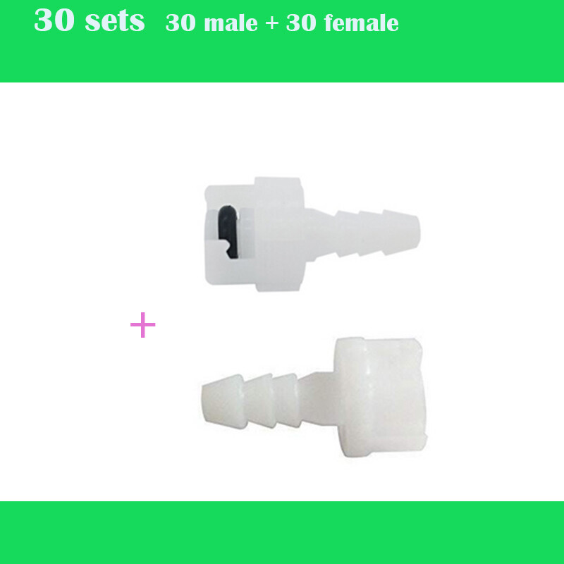 30Sets Quick Connectora Male and Female Connectors NIBP Cuff Air Hose Connector
