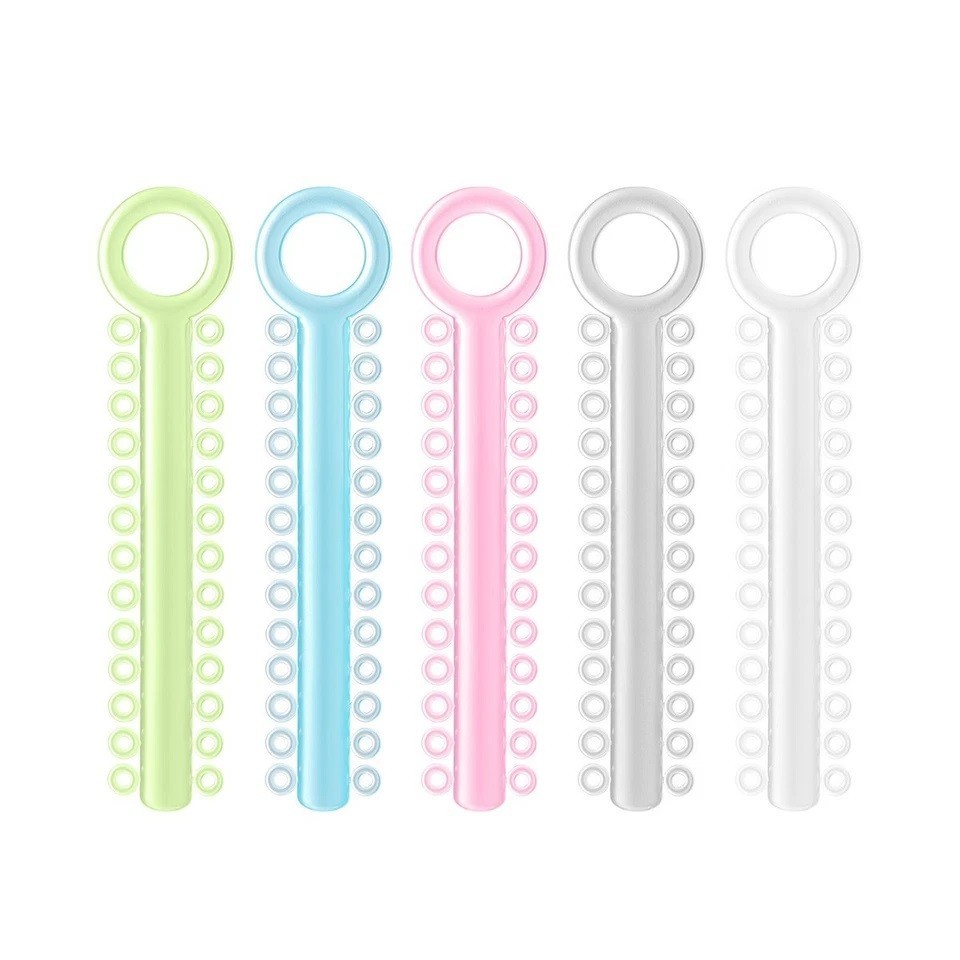 Dental Ortho Ligature Ties Glow in Dark Braces Elastic Rubber Bands Mixed Color