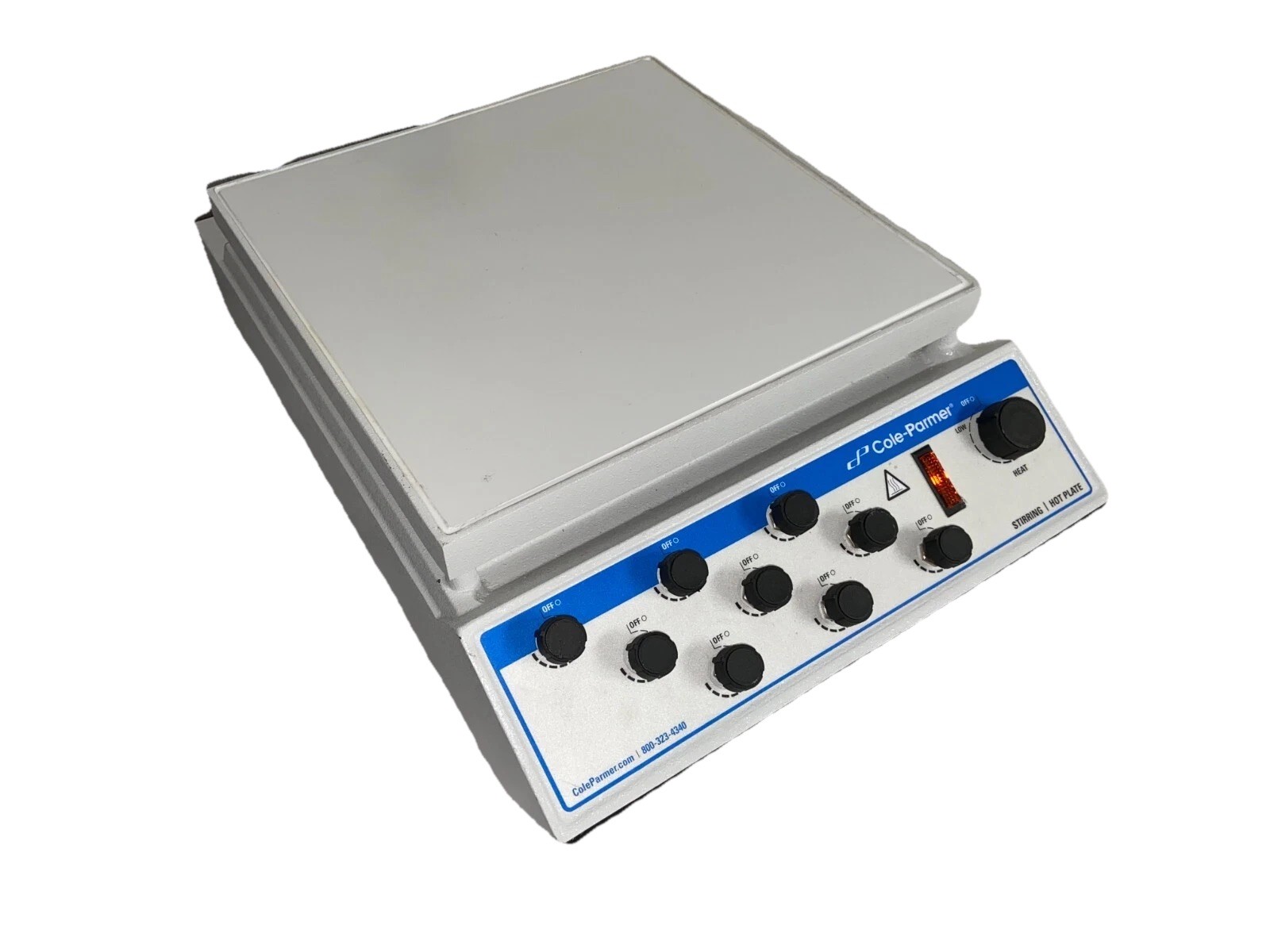 Cole-Parmer HS19-2 C-P Hot Plate / 9-Place Stirrer, 12 x 12 Ceramic Top 230VAC