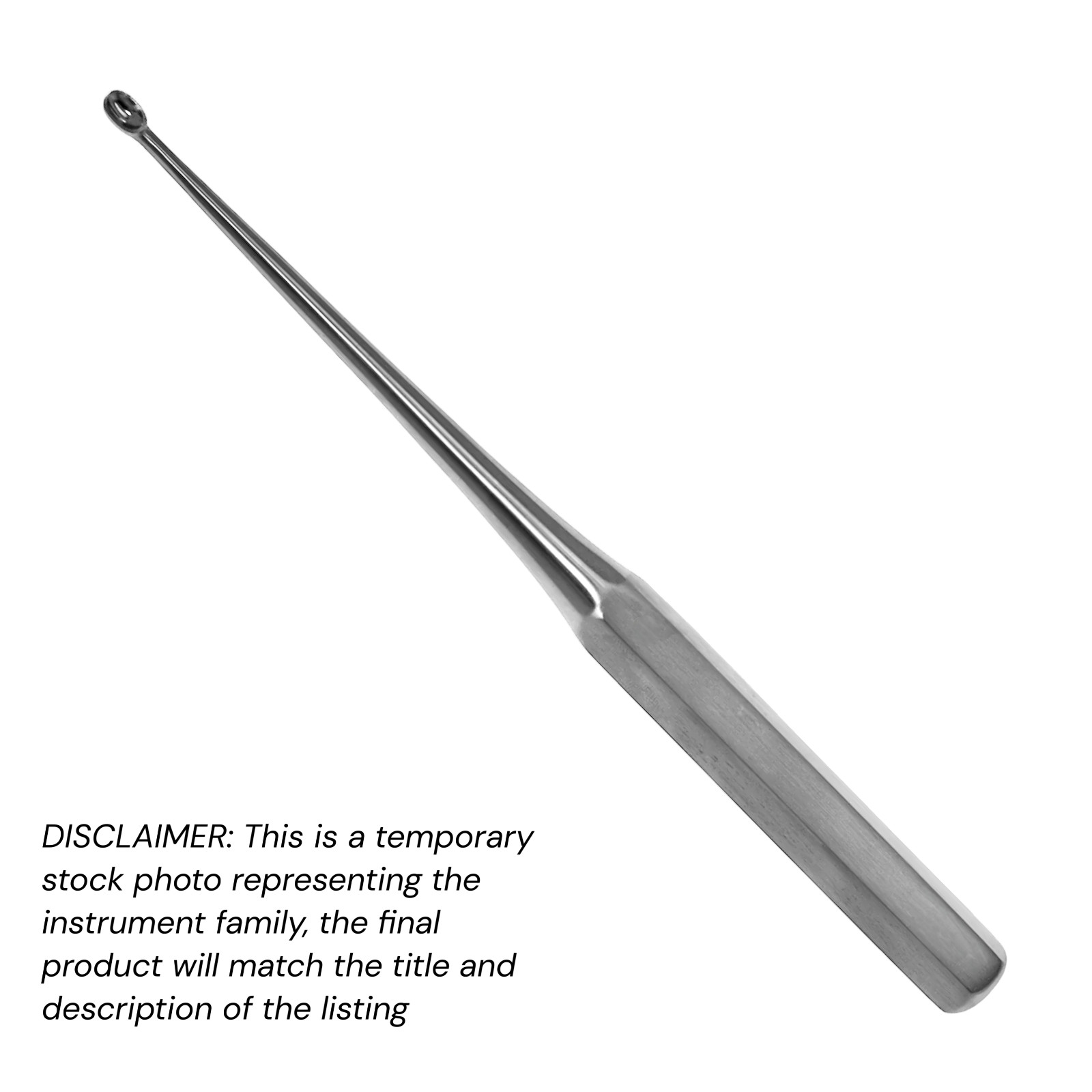 3 pcs Brun Bone Curettes 9″ Straight #0 (3.7 mm) Hex Handle Stainless Economy
