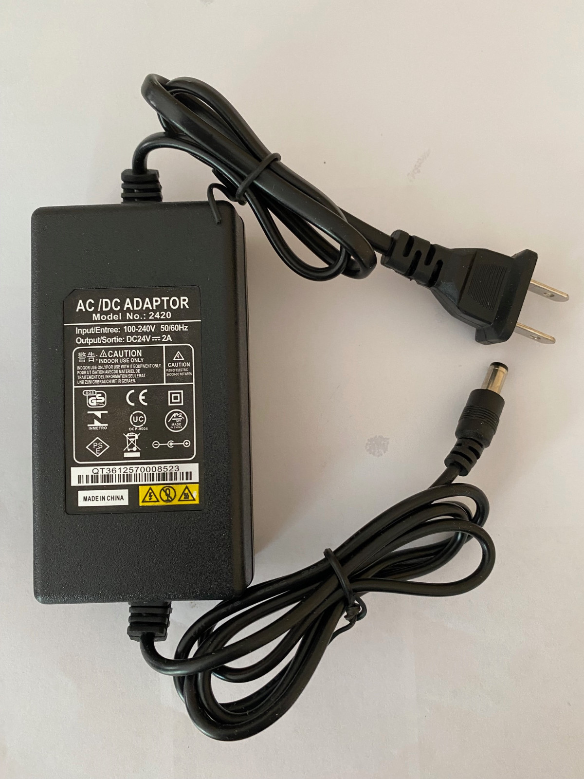 Power Supply/Adapter, Input AC100-240V, Output DC+24V 2A