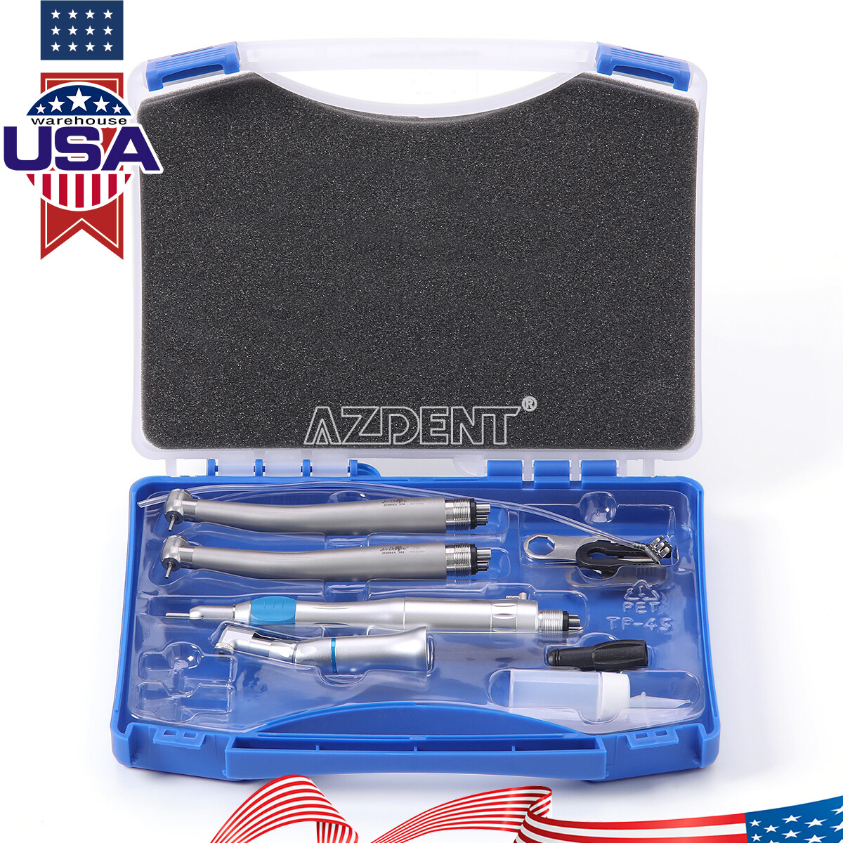 Portable Dental Mobile Delivery Unit System Air Compressor /Handpiece 4Holes