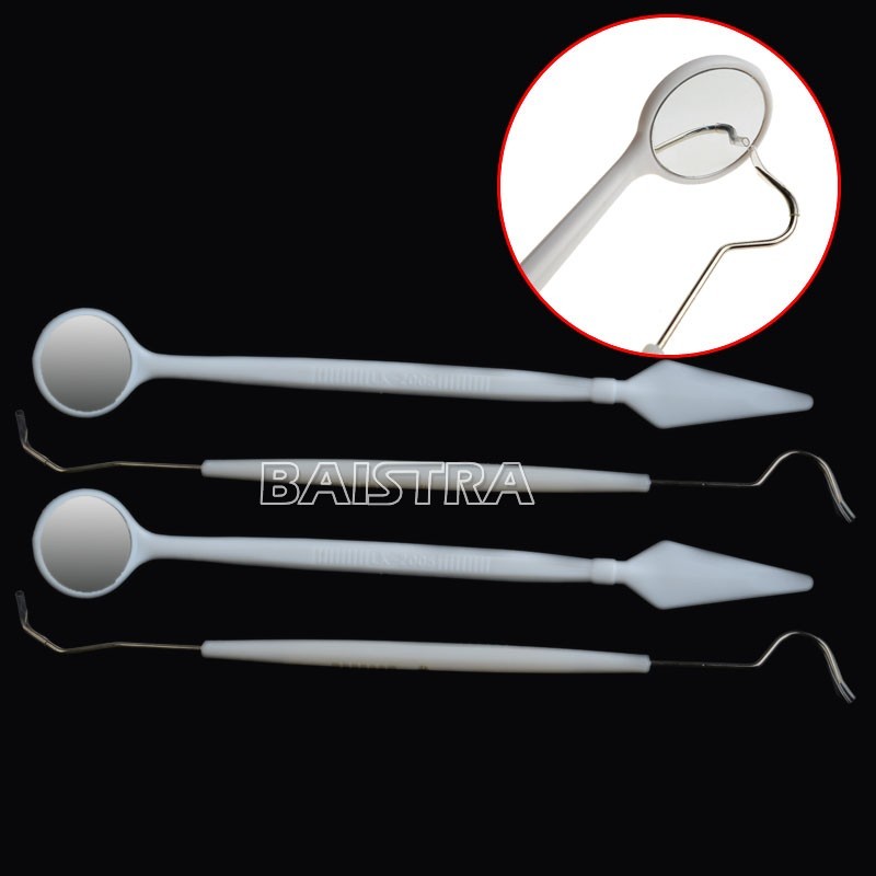 10Bags AZDENT Dental BASIC SURGERY KIT Disposable Mirror+Explorer Probe Cheaper