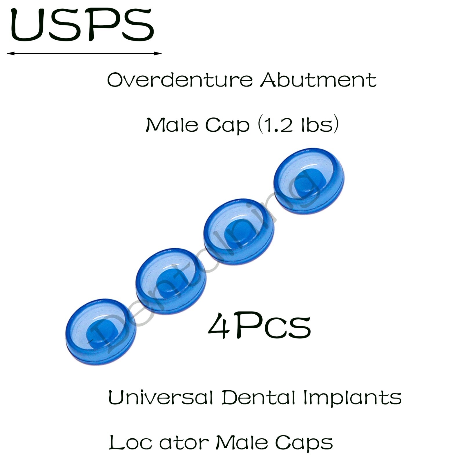 US Dental Attachment Locator Abutments Retention Caps Standard Blue 1.2lbs 4Pcs