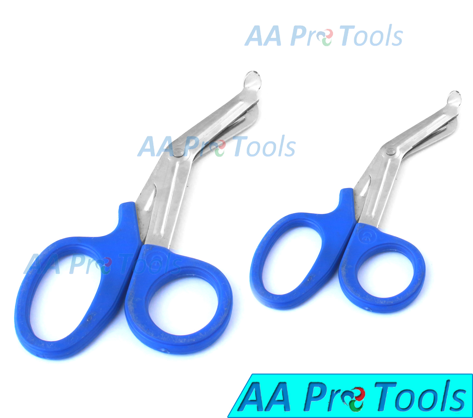 Blue Utility Scissors 5.5″ & 7.25″ Multi-Purpose DIY EMS Universal 2 Shears Set