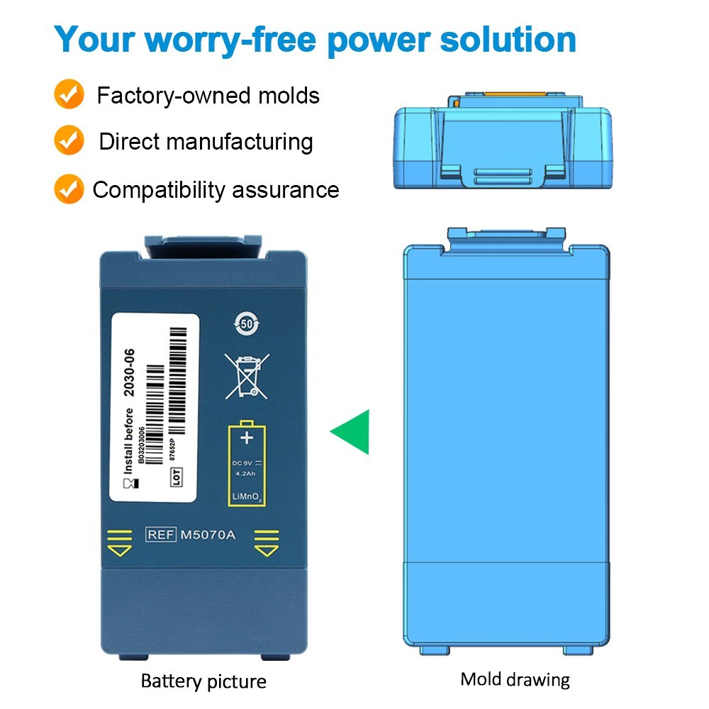 M5070A Battery For HeartStart Home OnSite AED FRx HS1 M5066A M5067A 2030-06