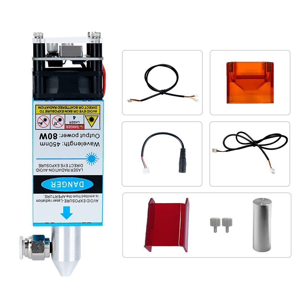 80W Laser Engraving Cutting Module with Air Assist For CNC Laser Cutting Machine