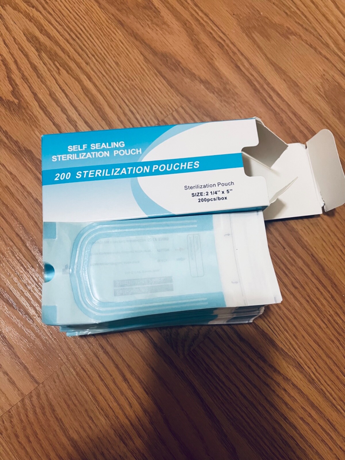 2000 Self-Sealing Sterilization Pouch Bag, 2.25″ x 5”. Paper/Blue Film