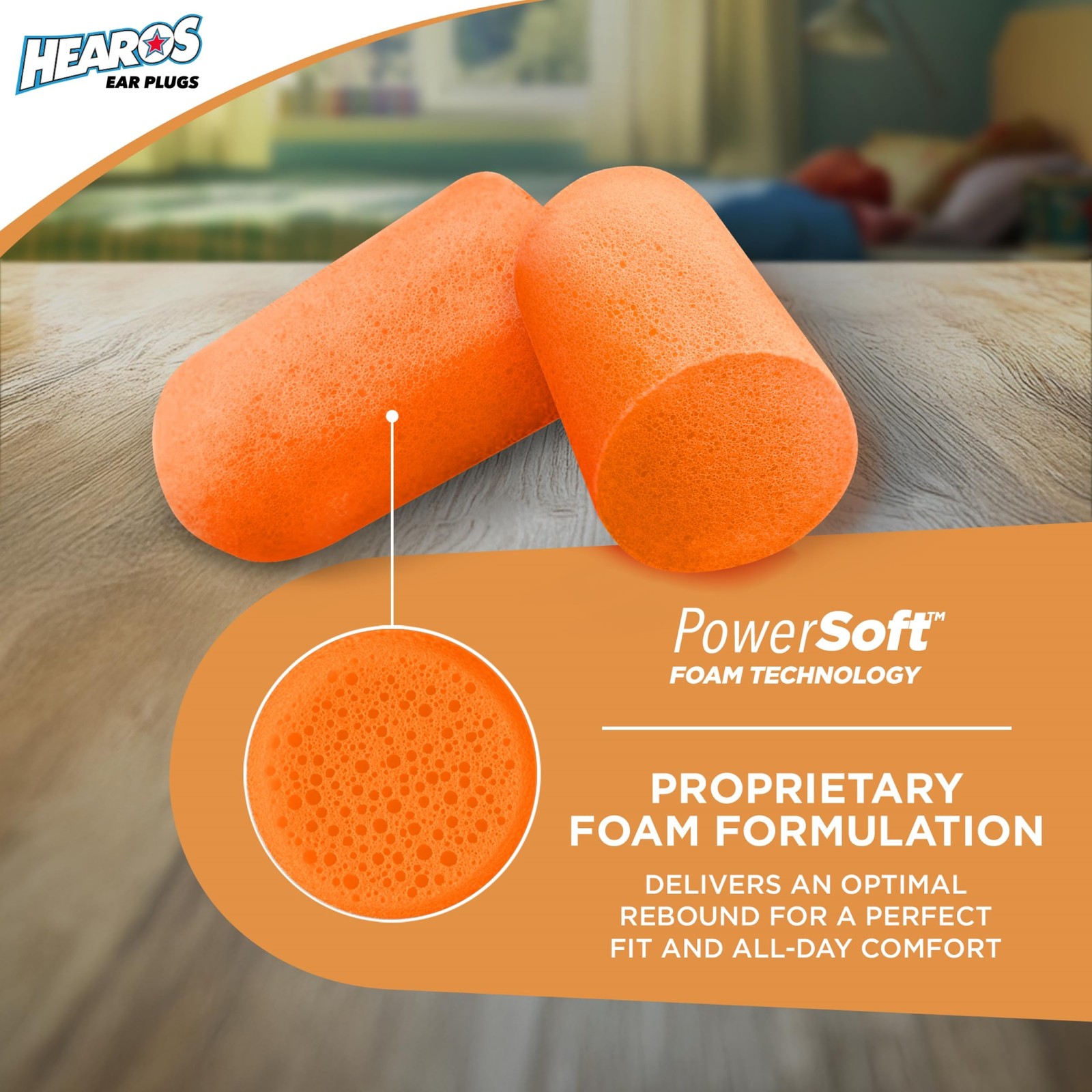 HEAROS Nanos NRR 28 Foam Ear Plugs – Extra Small Hearing Protection