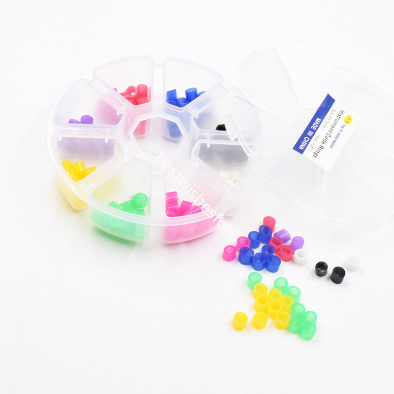 160 Pc Dental Instrument Code Ring Autoclavable 135ºC Hygienist Silicone 8 Color