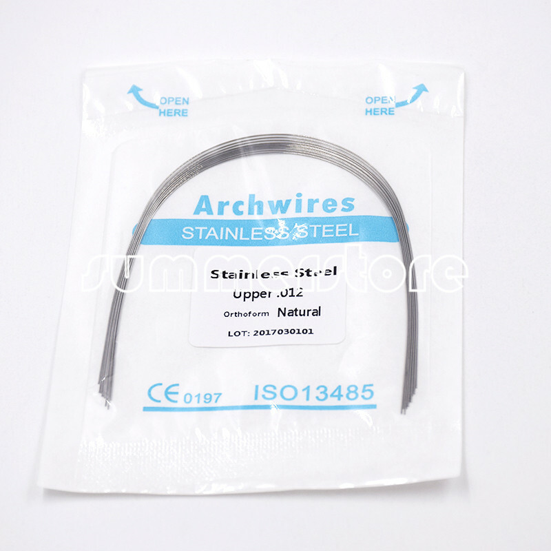 10Pcs Dental Orthodontic Round/Rectangular Stainless Steel Arch Wire Upper/Lower