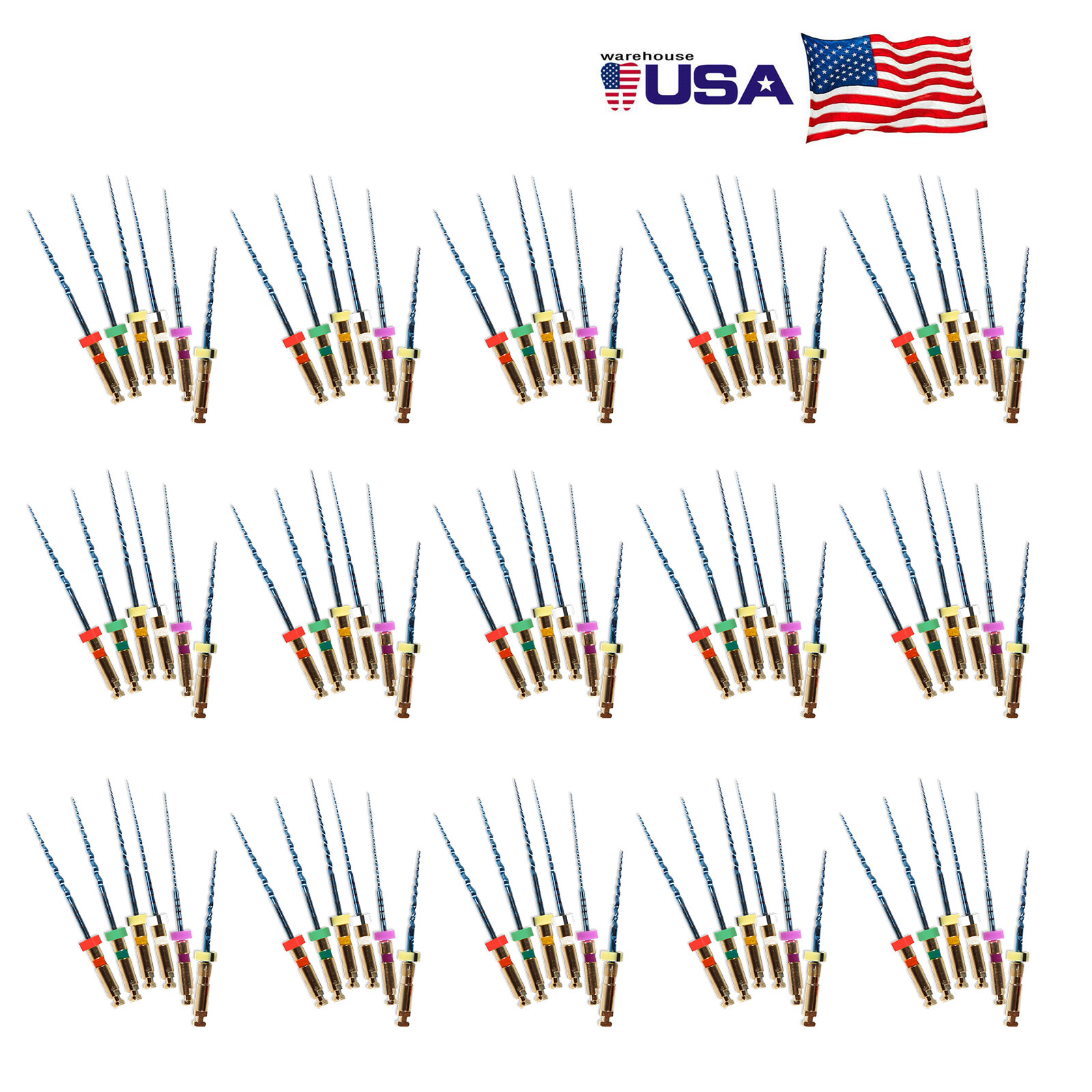 90pcs Dental endo rotary files endodontic Niti files 25MM 6pcs/pack