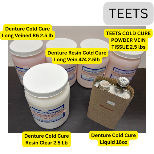 TEETS COLDCURE VEIN TISSUE, Long Vein 474, Long Veined R6, Clear Powder, Liquid
