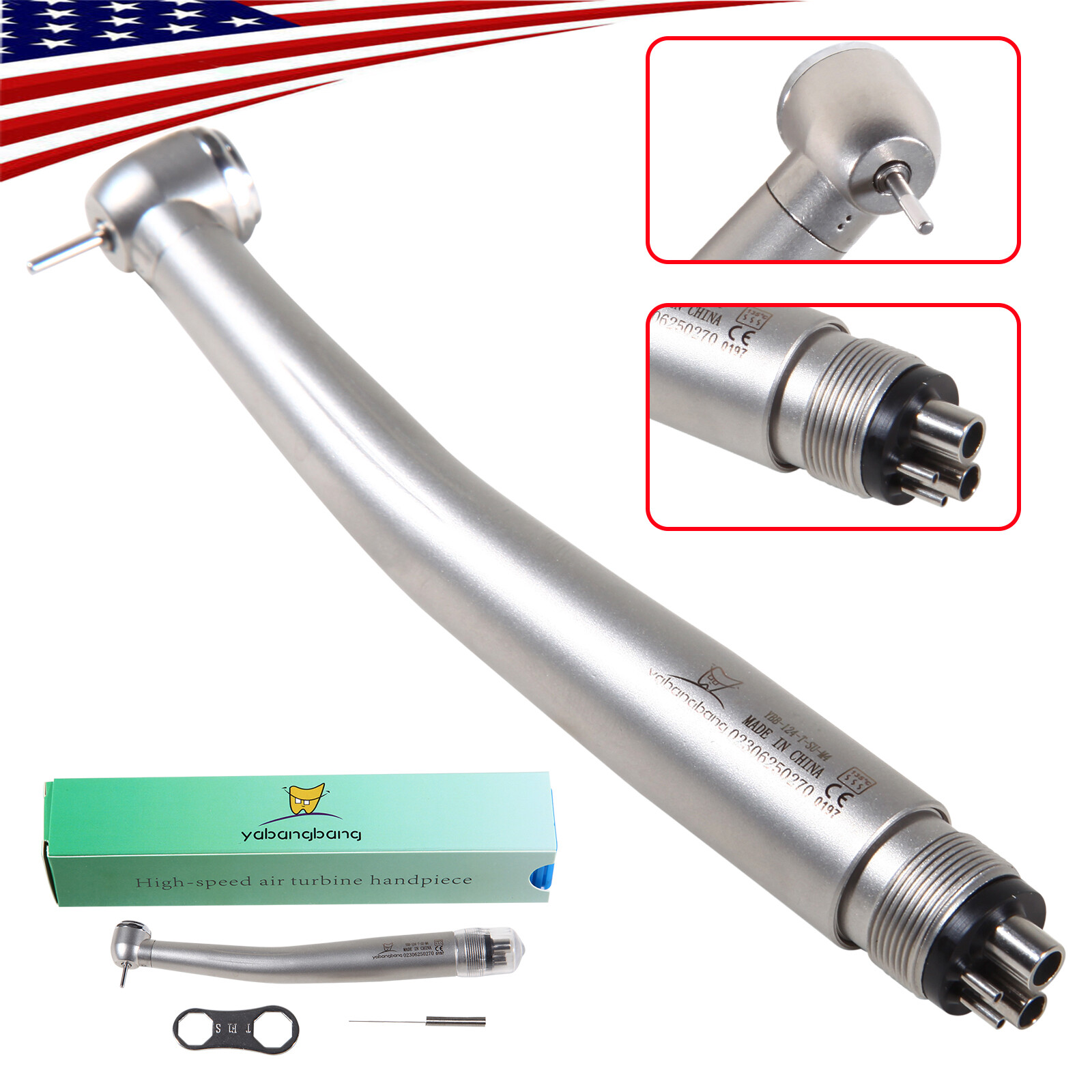 Large Torque Dental Push Button High Speed Handpiece 4Hole fit NSK PANA MAX YDA4