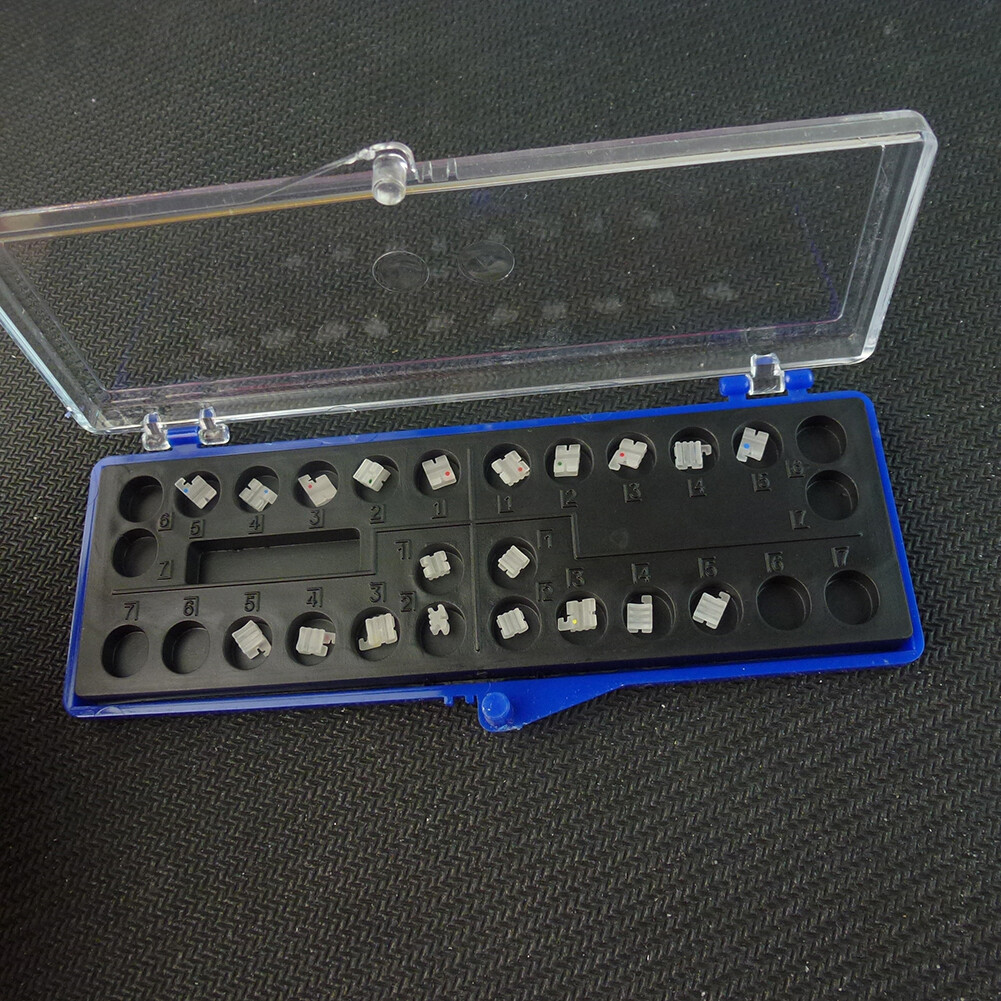 20Braces Orthodontic Clear Ceramic Bracket Dental Roth/MBT .022 Slot 3/345 Hooks