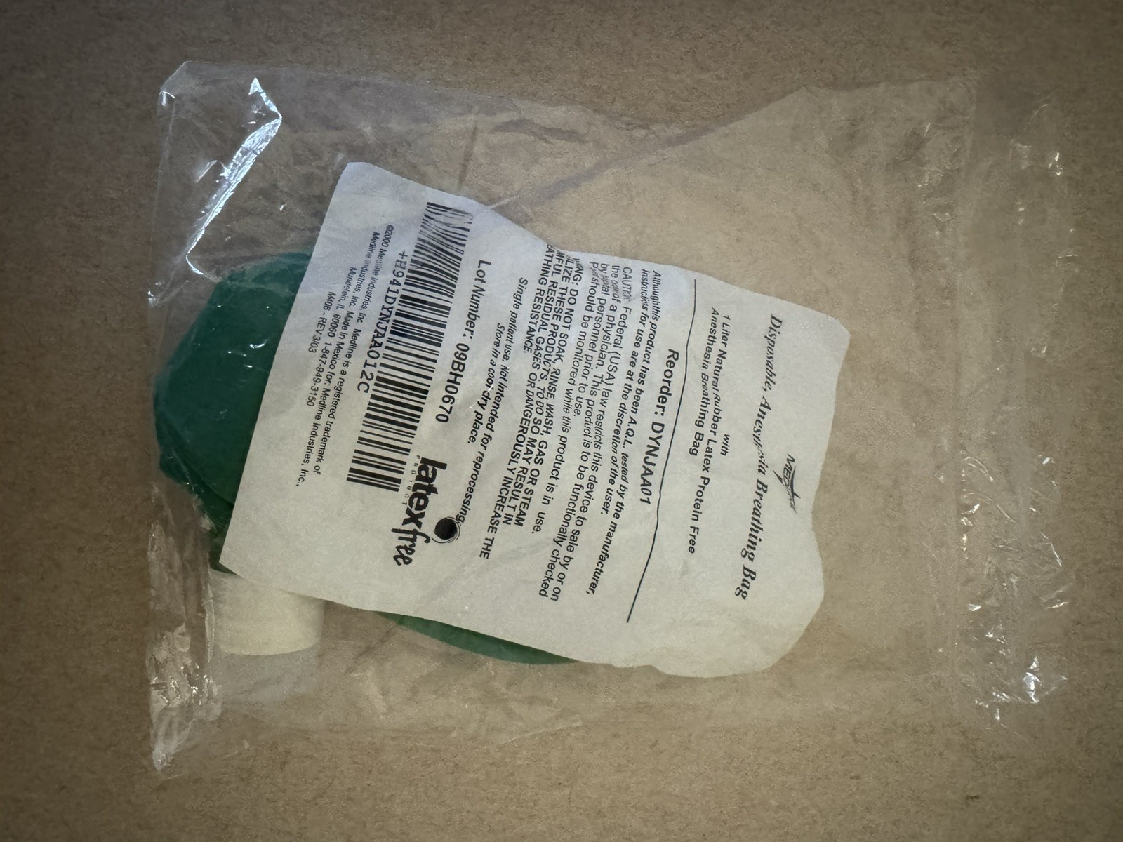 Medline REF DYNJAA01 Anesthesia Breathing Bag – 1 Liter LOT OF 13