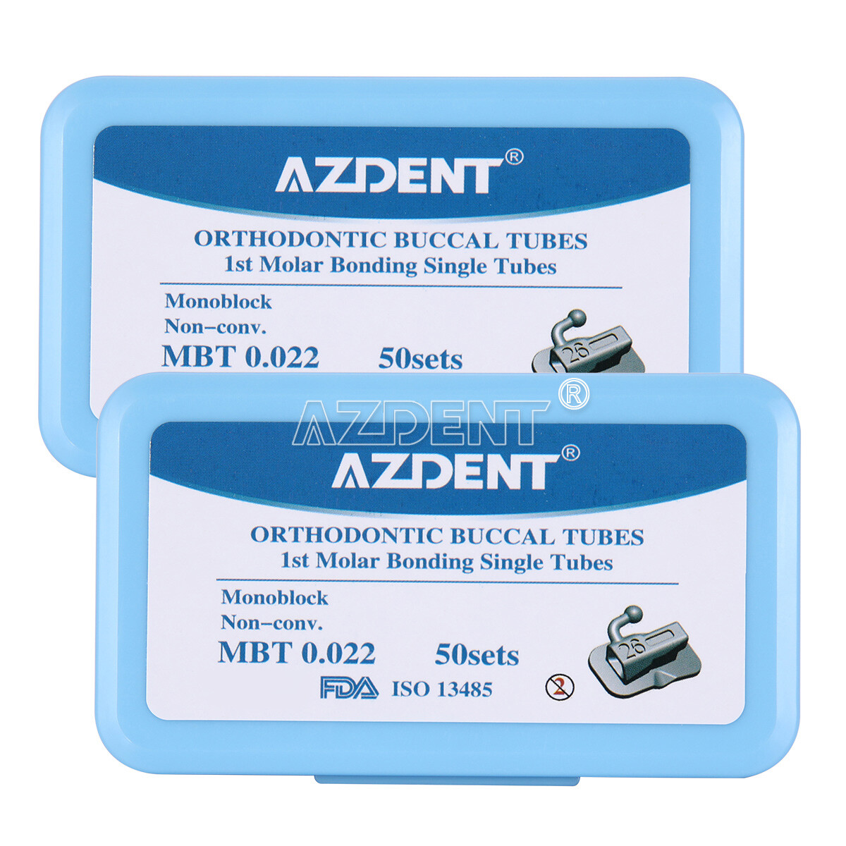 AZDENT Dental Orthodontic Buccal Tubes 1st 2nd Molar Tube Roth MBT 022 Bondable