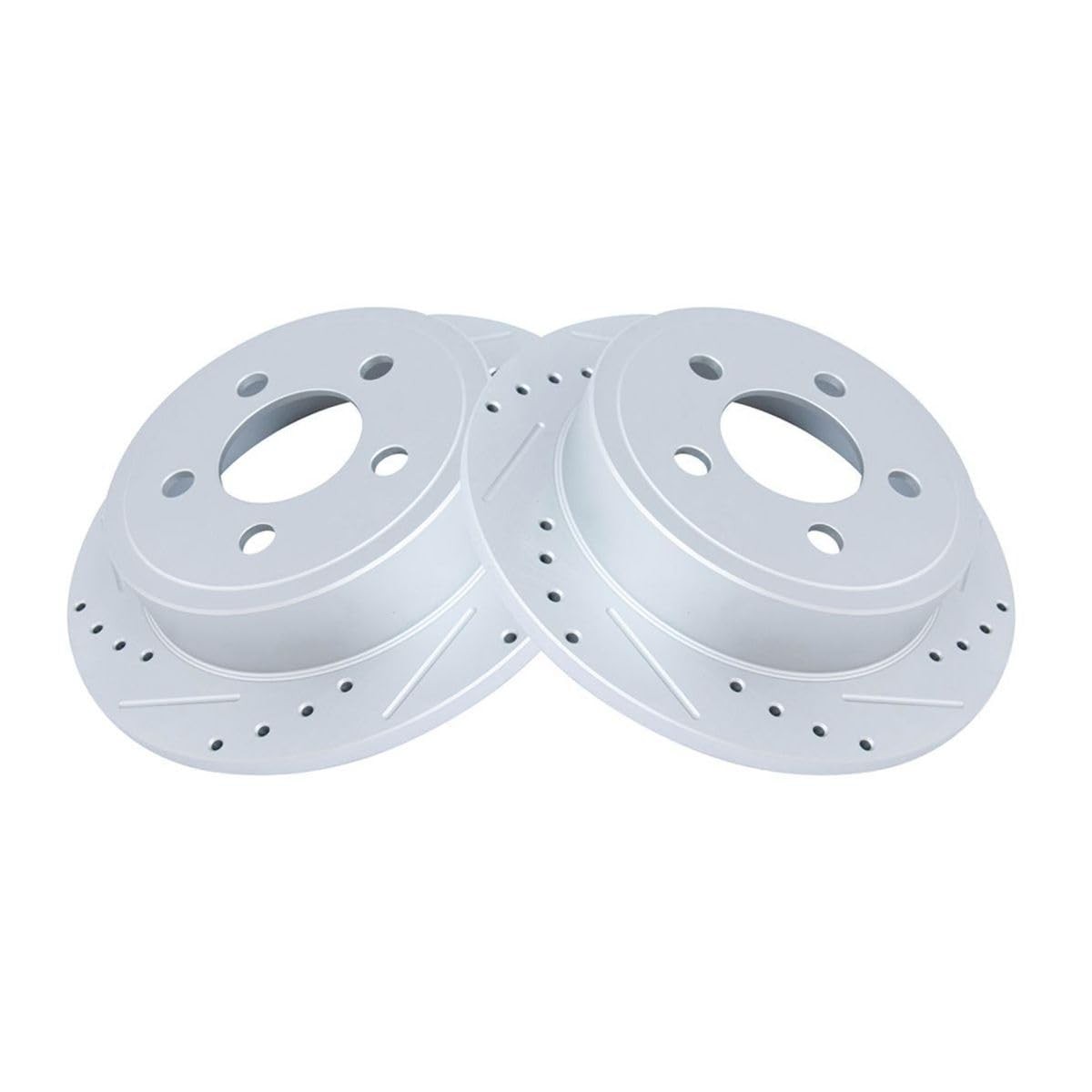 Brake Rotors Drilled Slotted Rear G-Coat Drum-in-Hat Jeep Liberty 03-07 TJ 03-06