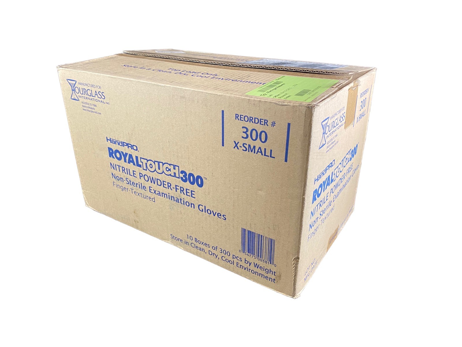 HOURGLASS INTERNATIONAL INC. RoyalTouch300 Nitrile X-Small Gloves 300 (3000/cs)