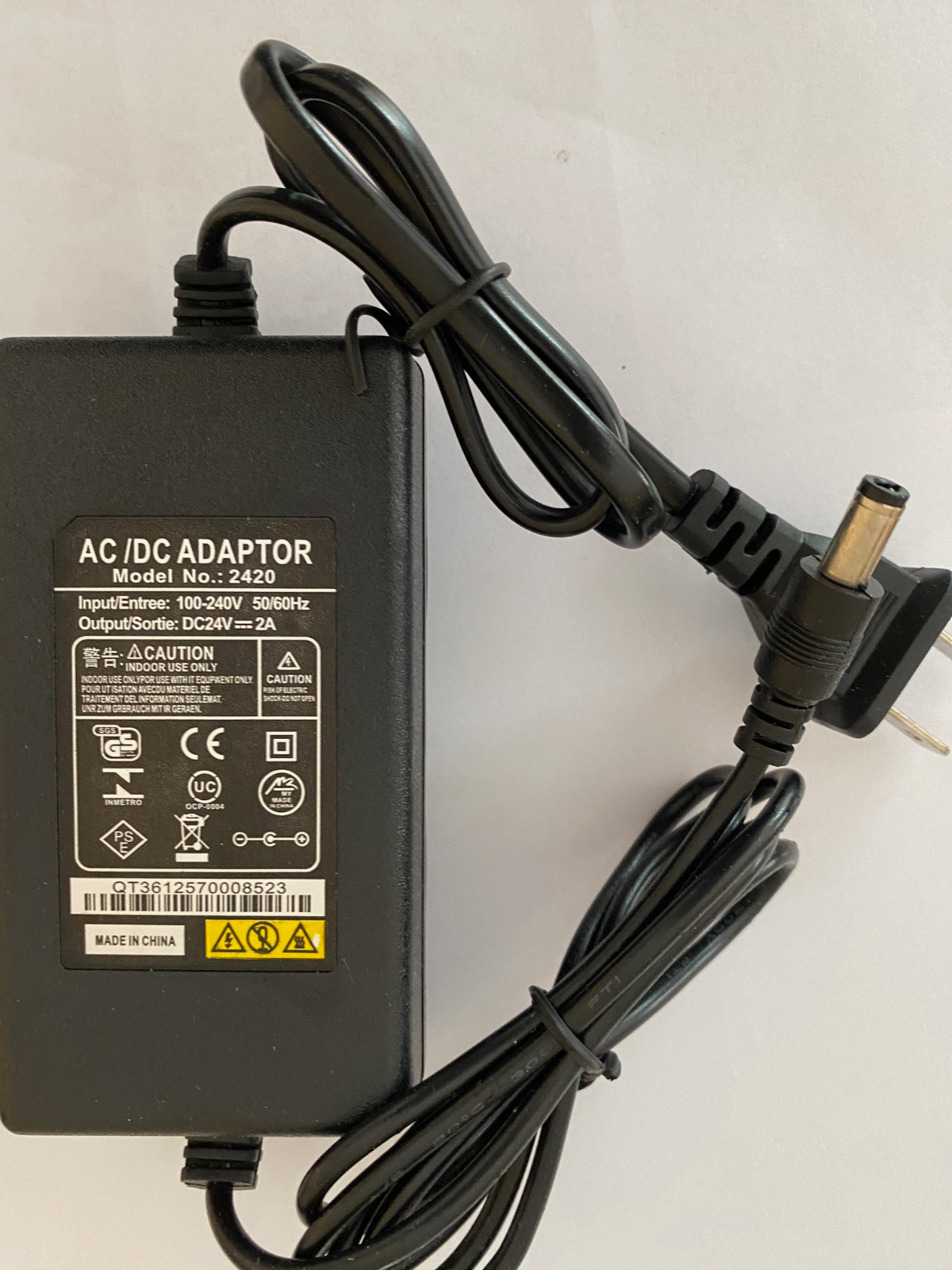 Power Supply/Adapter, Input AC100-240V, Output DC+24V 2A