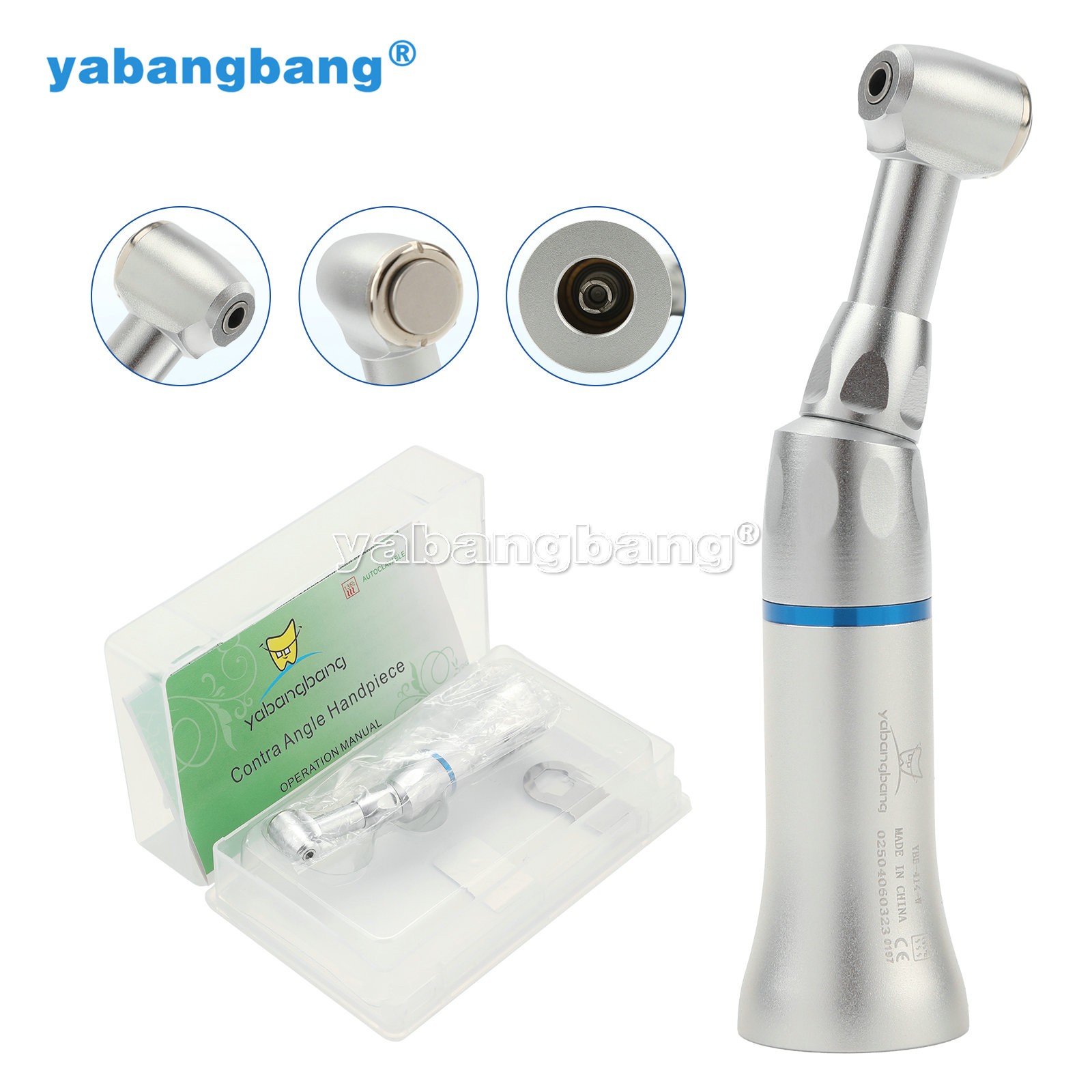 NSK Style Dental Push Button Slow Low Speed Contra Angle Handpiece PAD CA 2.35mm