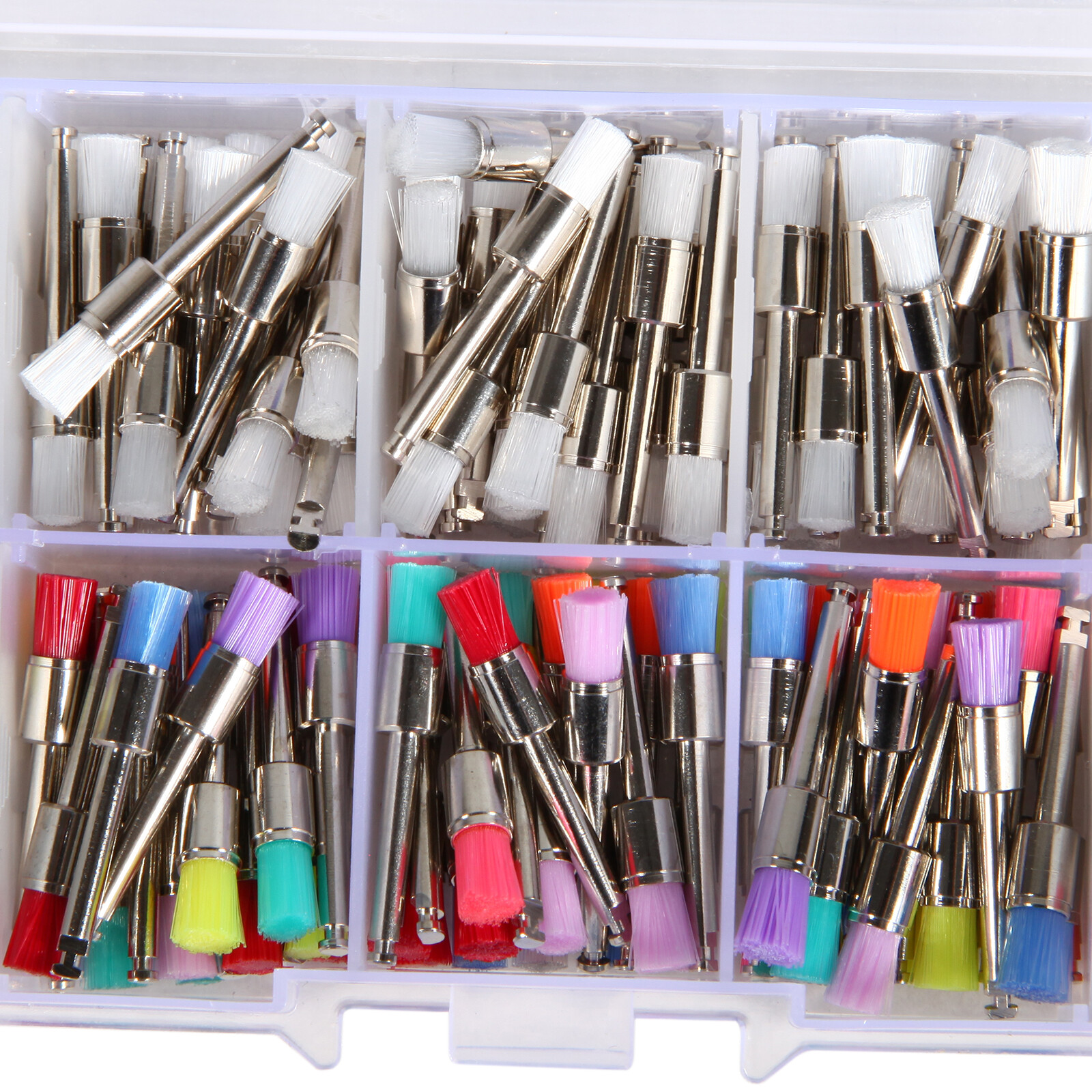 200PCS 10 Mixed Types Dental Prophy Brush Brushes Polishing Polisher Latch WR1