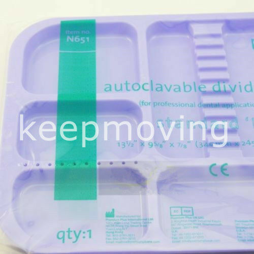 Autoclavable Sterilized Dental 135°C Plastic Divided Separate Tray Purple