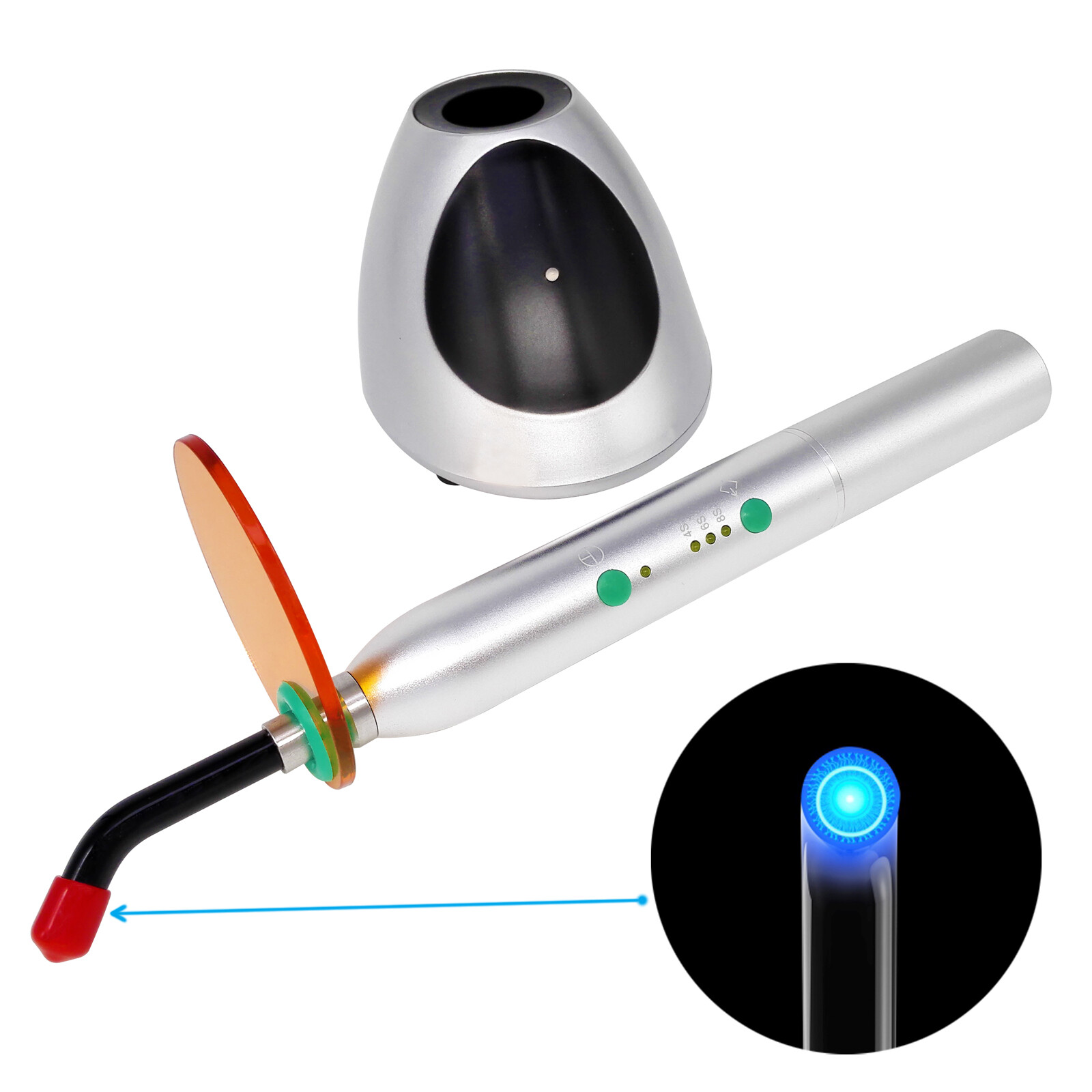 Dental Wireless Orthodontics LED Curing Light YS-C 2700mw/c㎡ Resin Cure Lamp