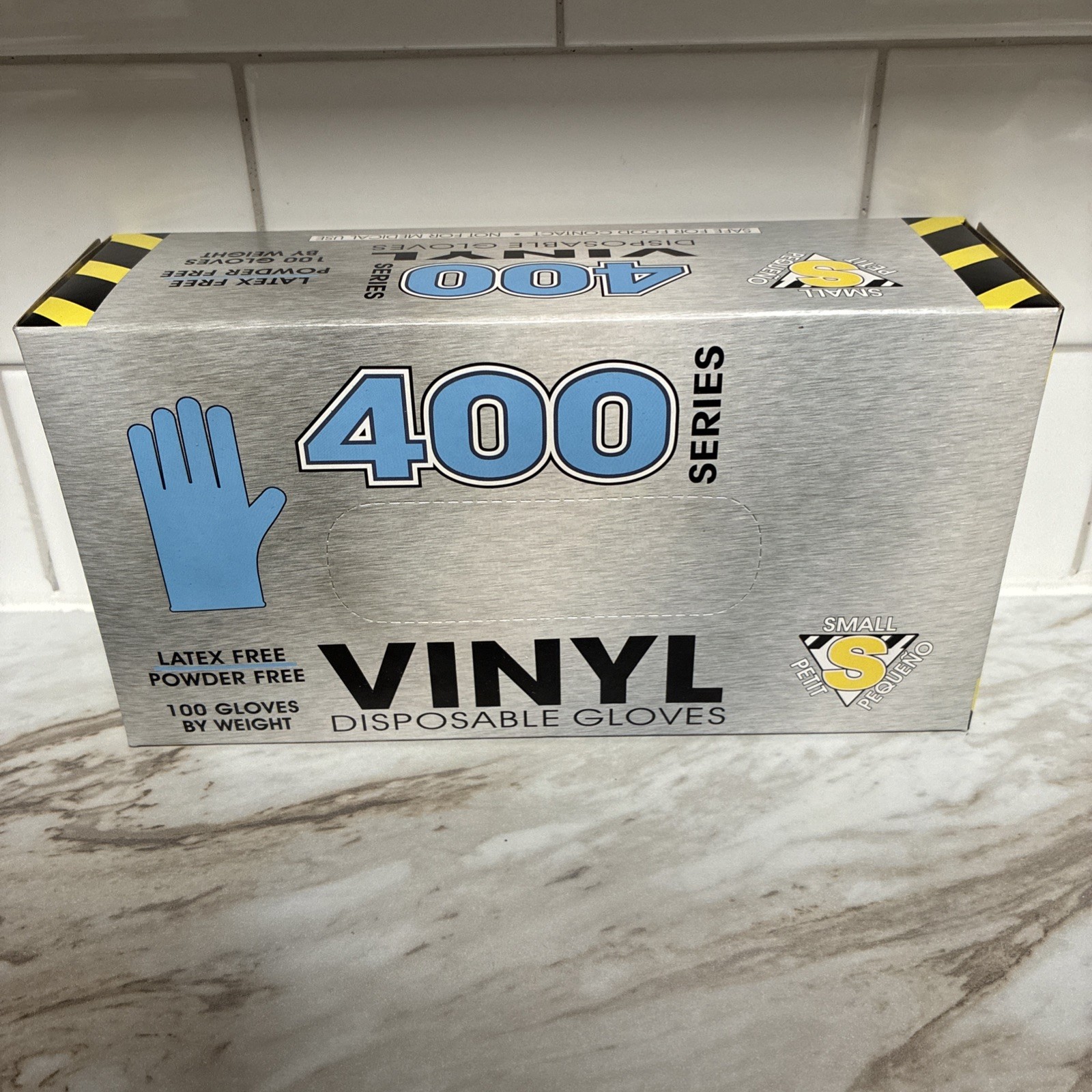 1000 SM E542 Blue Vinyl Gloves, Latex & Powder Free Food Safe Multi-Purpose