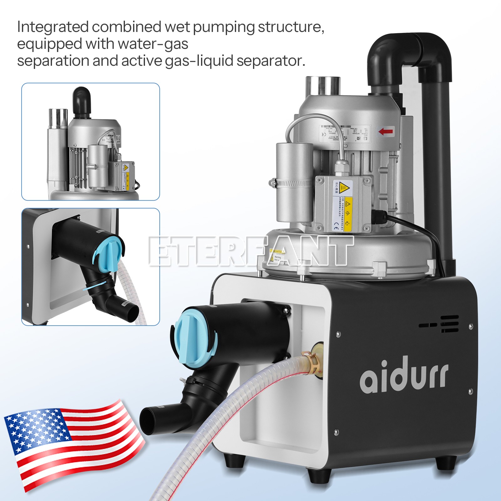 Dental Electric Suction Machine Vacuum System DE101 600L/min Semi-Dry Type