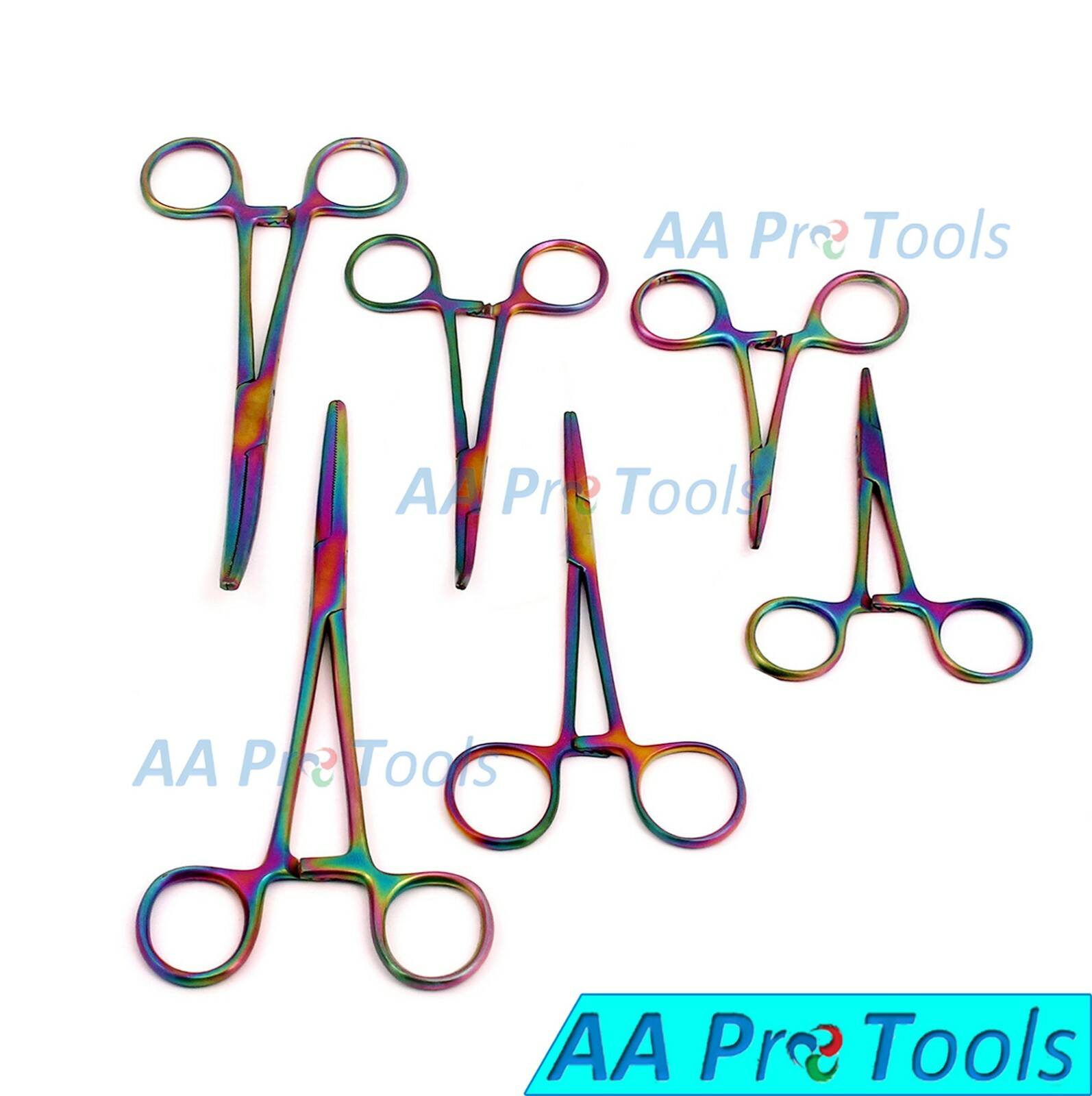 NEW Multi Color Ultimate Hemostat Set, 6 Piece Ideal for Hobby Tools, Fishing