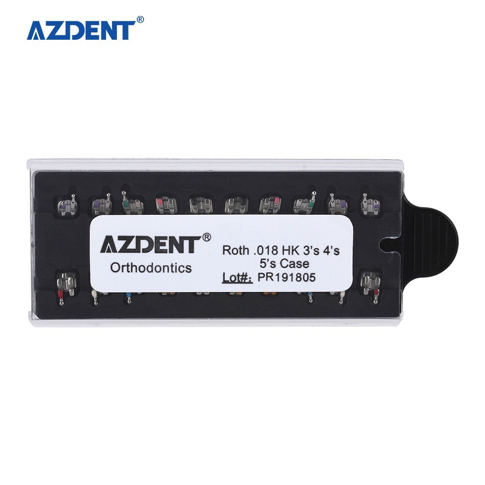AZDENT Dental Ortho Monoblock Brackets Braces Mini Roth .018 Hooks 3-4-5