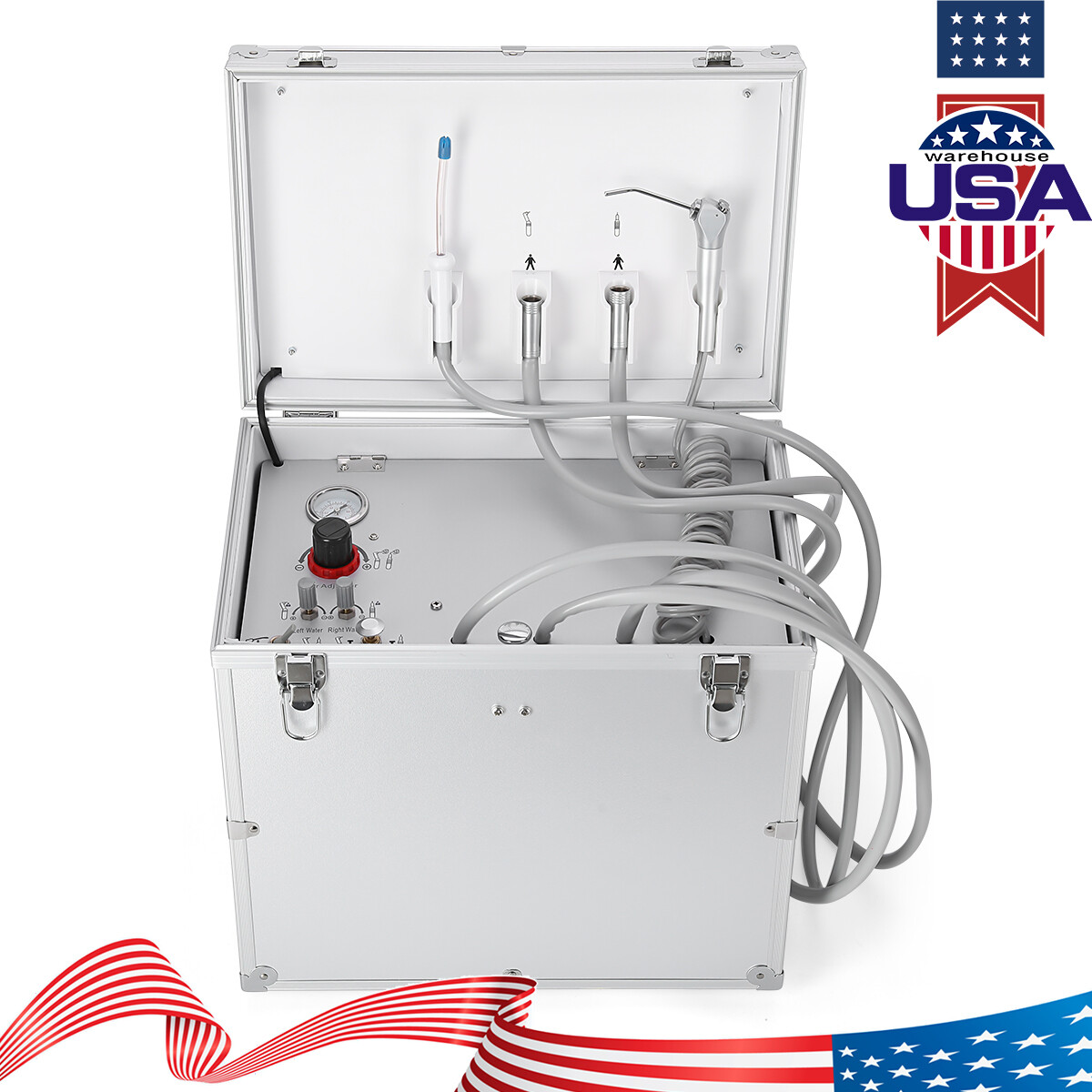 Dental Portable Delivery Unit Syringe Suction Turbine Air Compressor/Moble chair