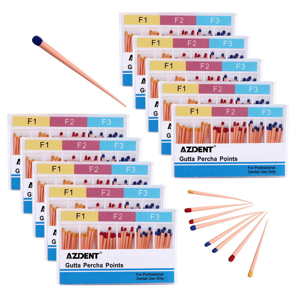 Dental Endodontic Gutta Percha Points for Root-Canal Obturation F1 F2 F3