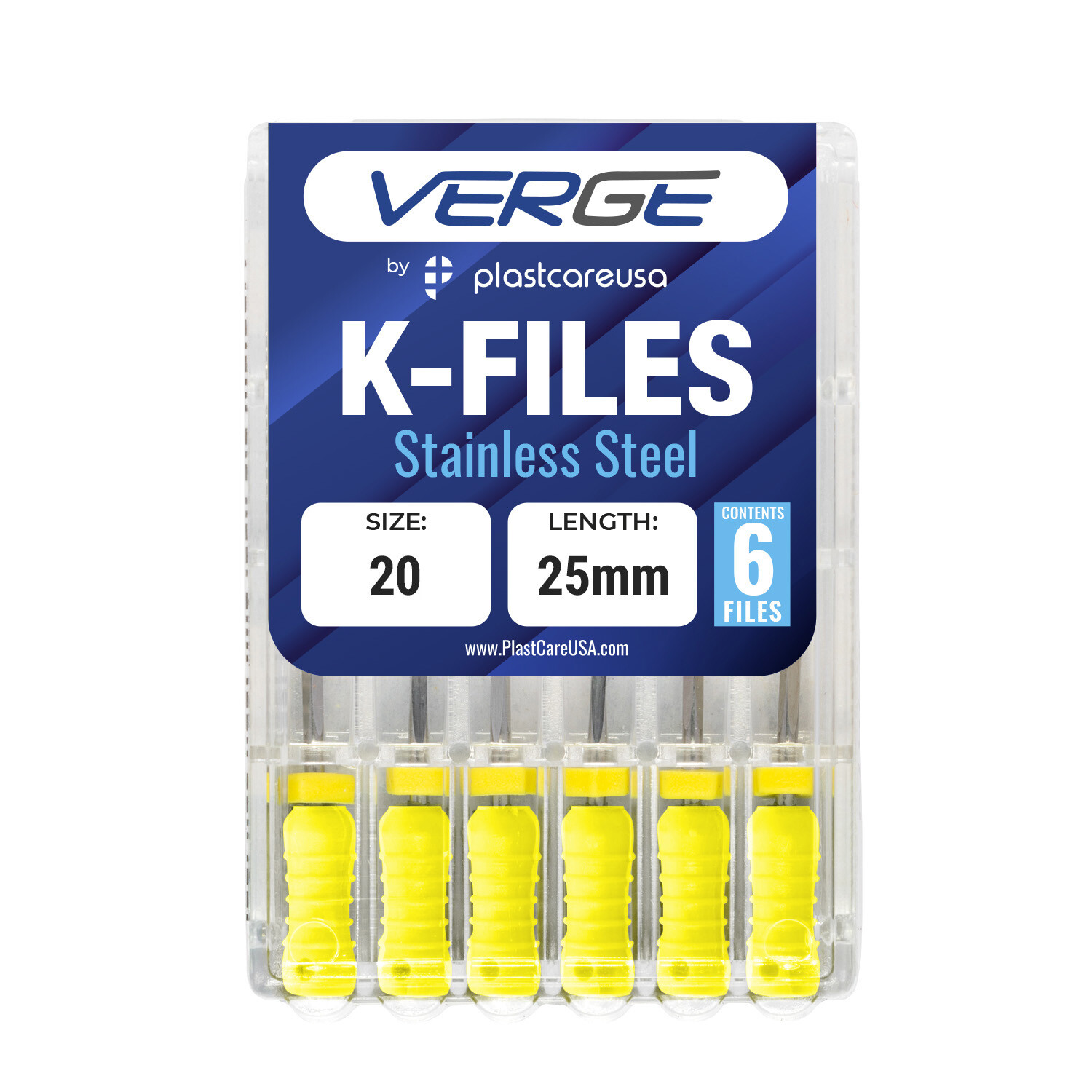 Size 20 25mm Endo K-Files, Endodontic Dental K Files (Premium Stainless Steel)