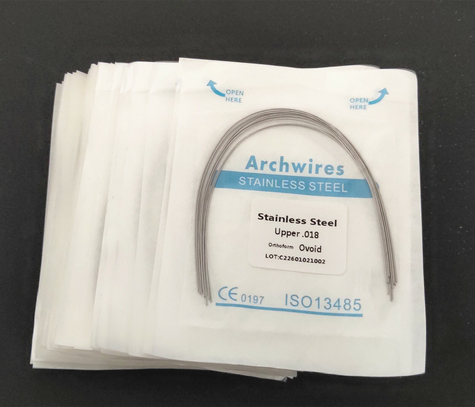 Dental Orthodontic Treatment Stainless Steel Arch Wires Round Ovoid Form