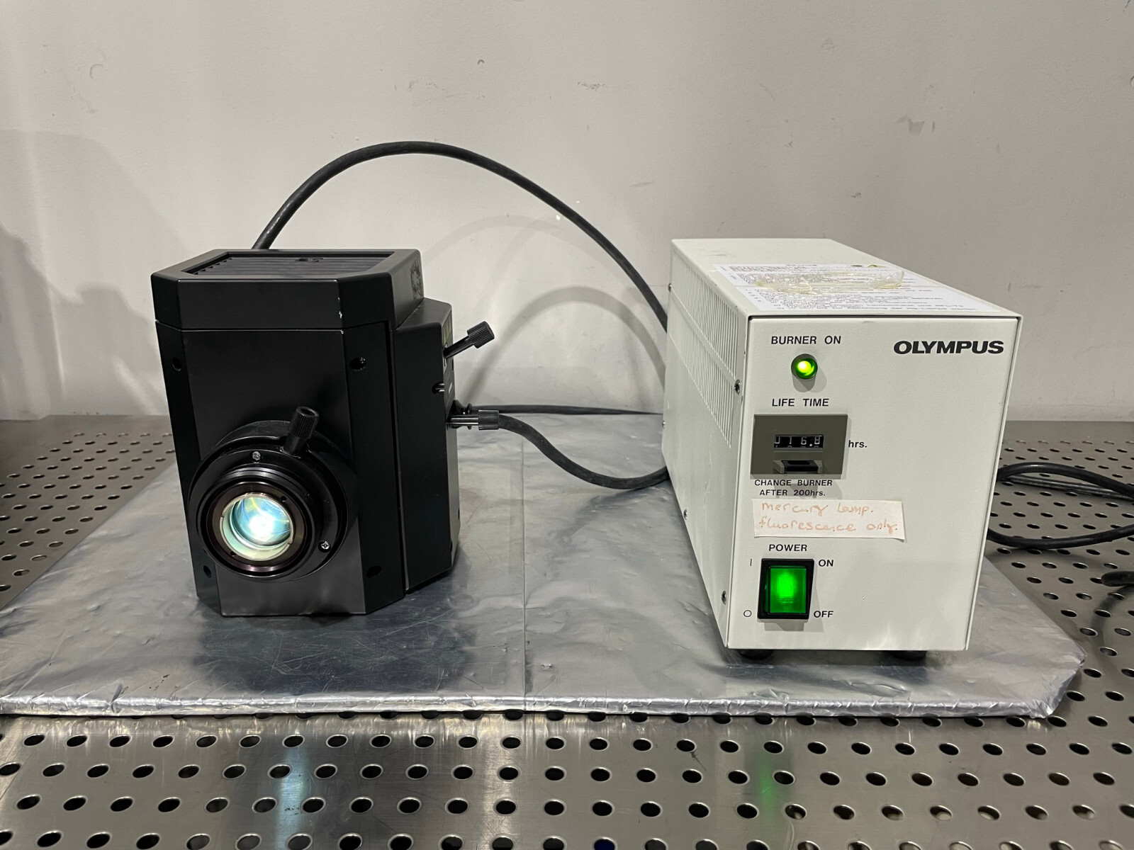Olympus U-LH100HG Fluorescence Light Source with BH2-RFL-T3 Power Supply