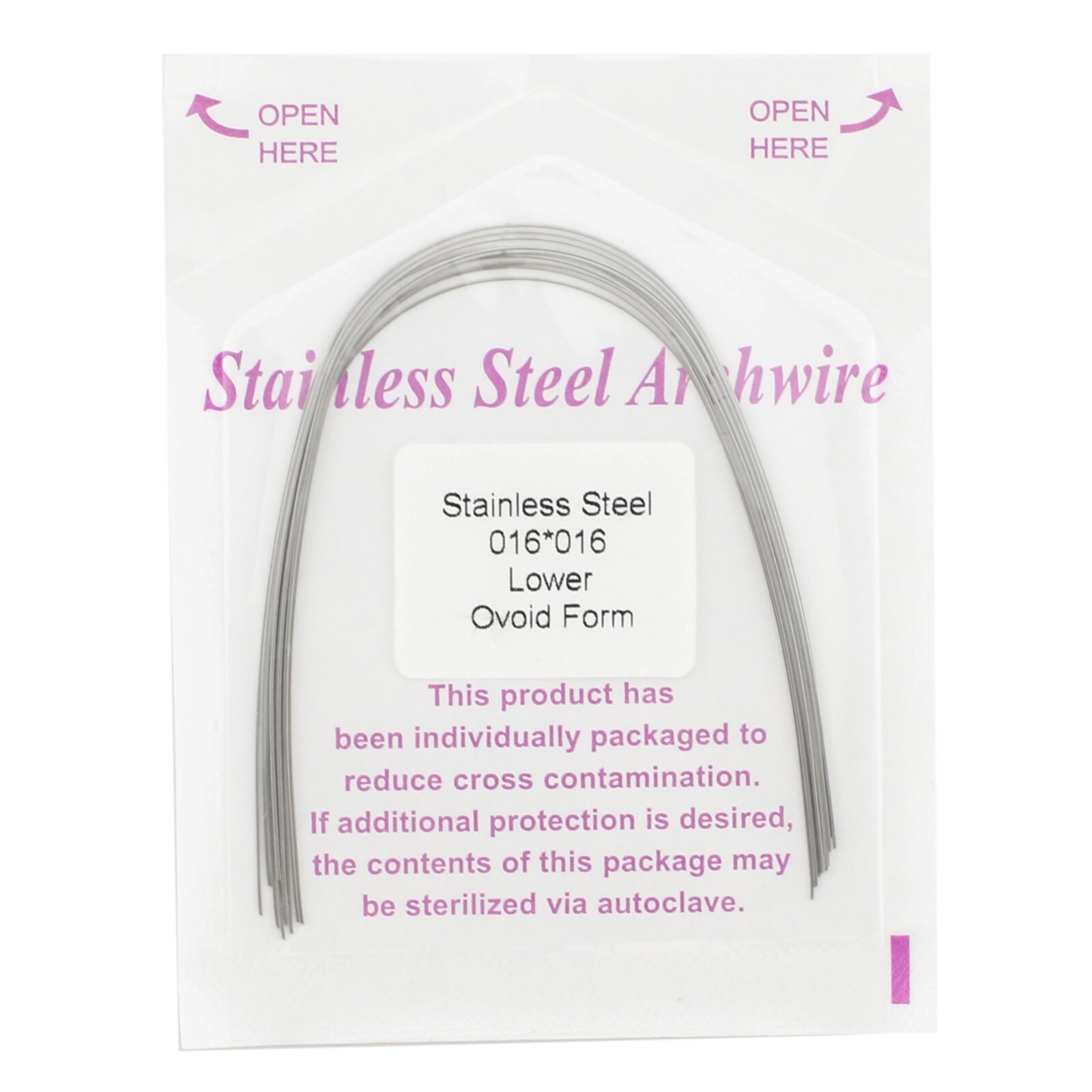 Orthodontic Arch Wire Ovoid Round Rectangular 12 14 16 1622 1725 Stainless Steel